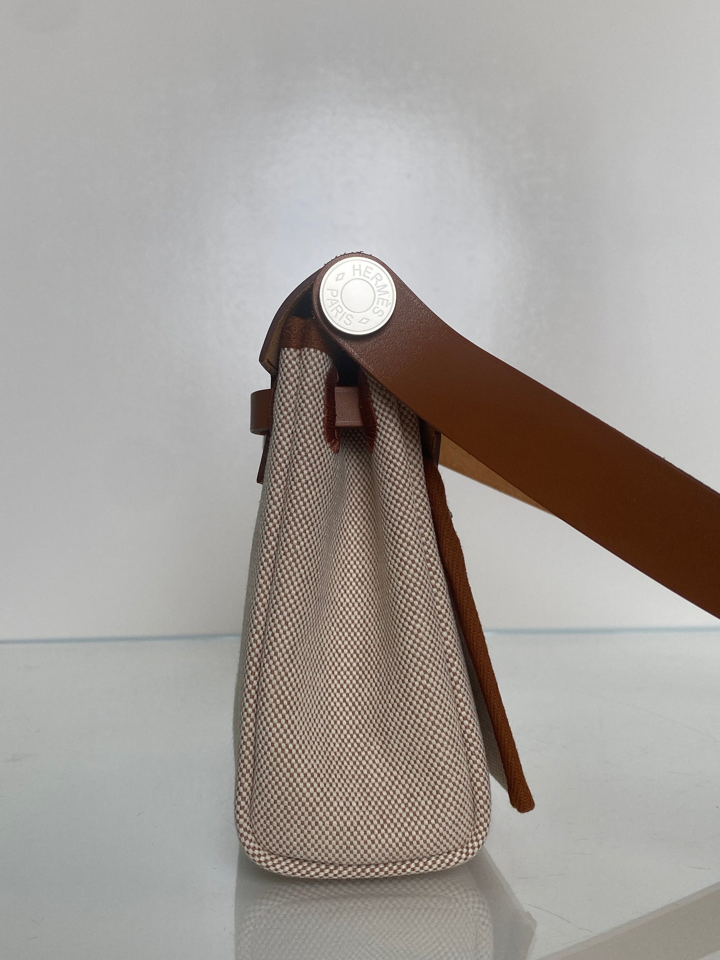 Hermes Herbag Zip 20 Écru, Beige, & Fauve SHW