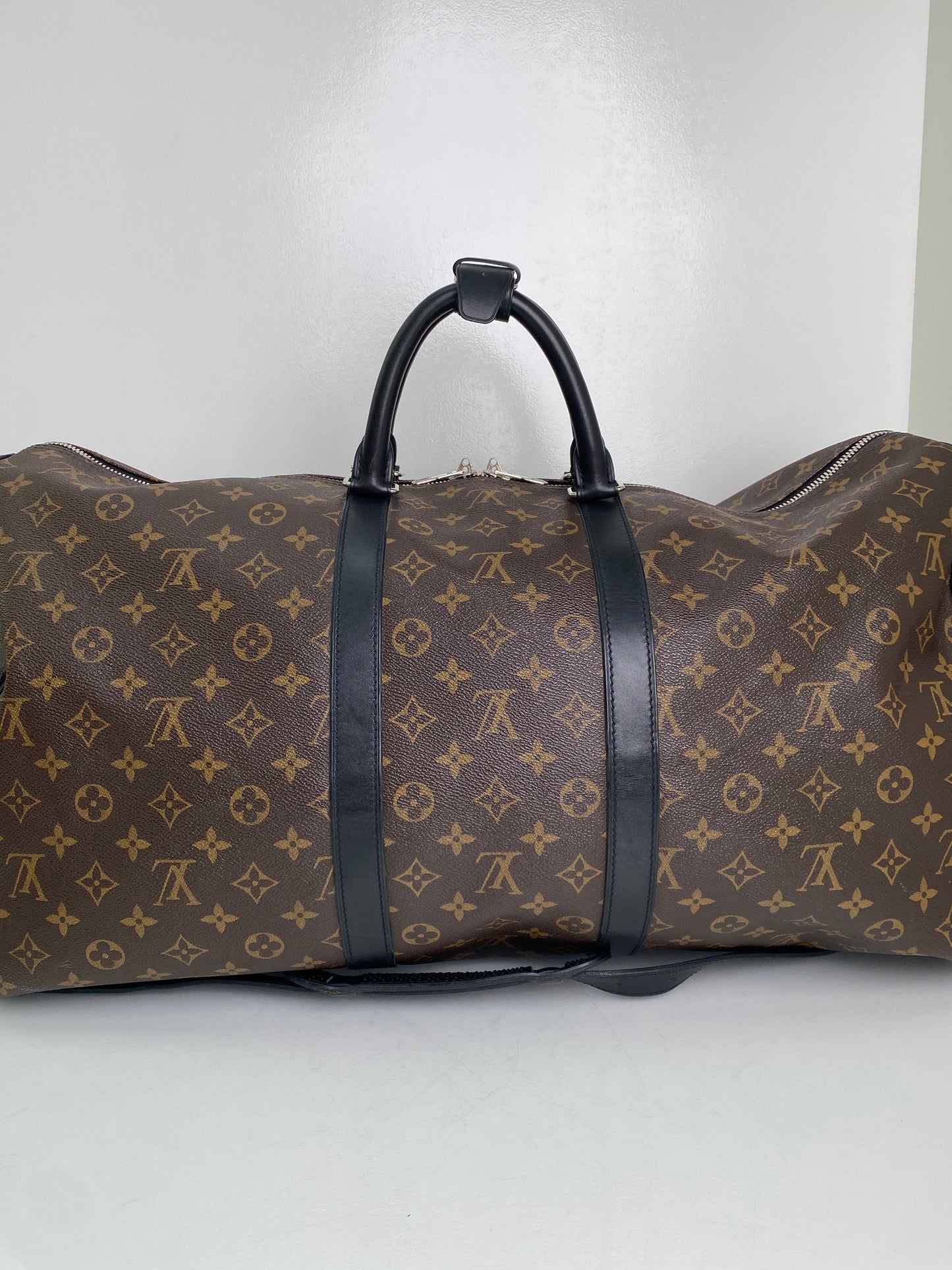 Louis Vuitton Keepall Bandouliere  Monogram Macassar 55 SHW
