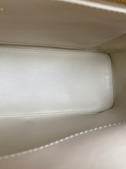 Dior Beige Leather Top Handle Cigale Bag GHW