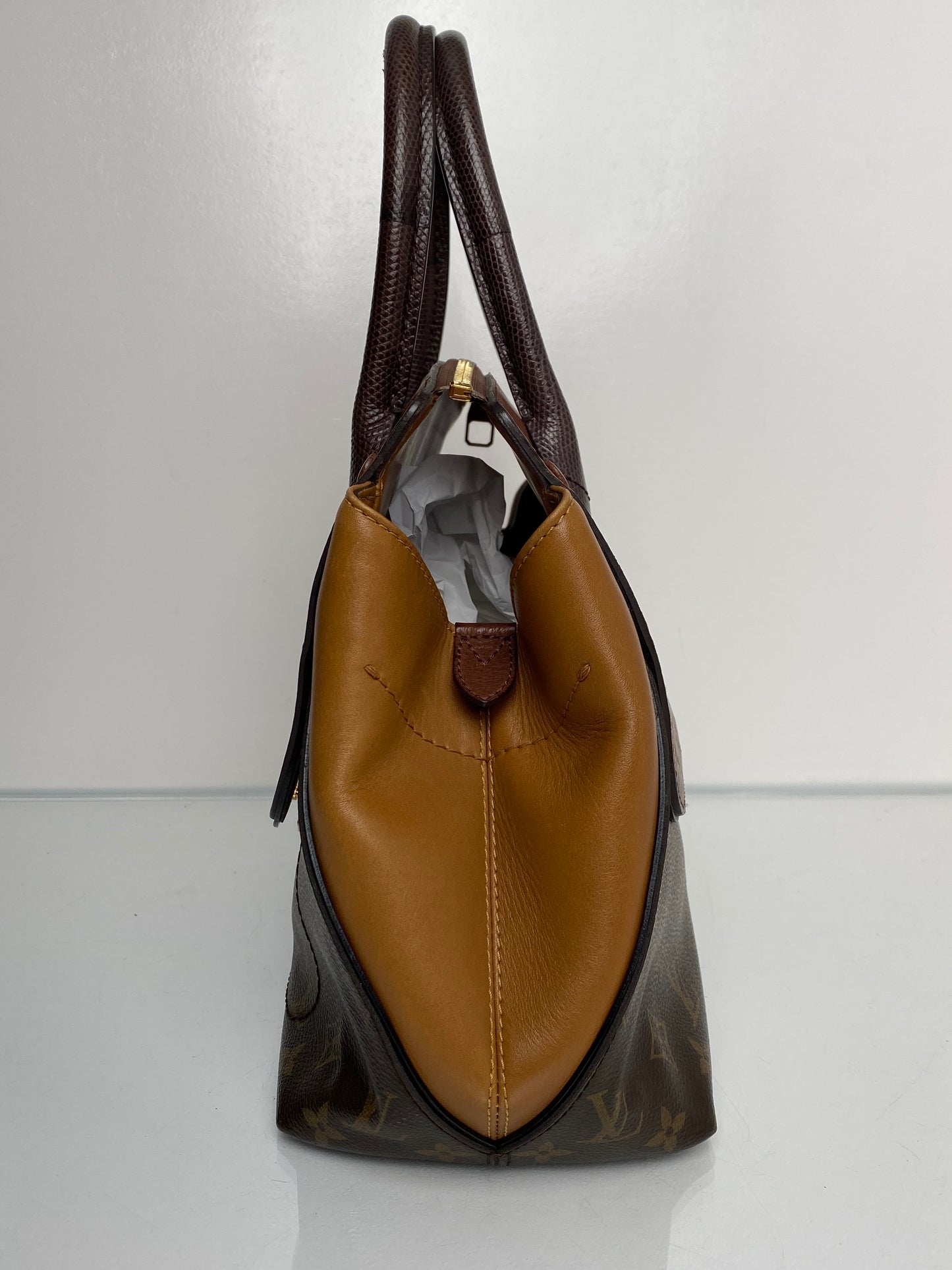 Louis Vuitton Monogram Ostrich & Python Majestueux Handbag GHW