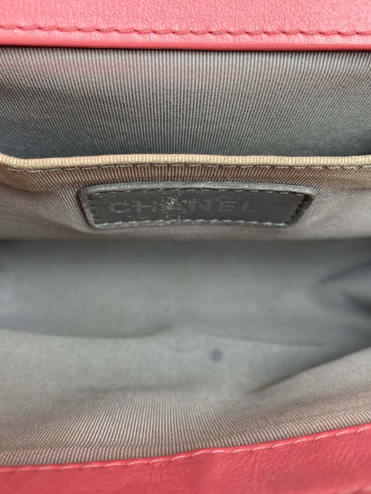 Chanel Pink Medium Chevron Boy Bag SHW #22