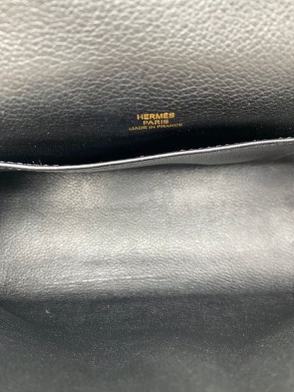 Hermes Kelly Pochette Noir Swift GHW #M