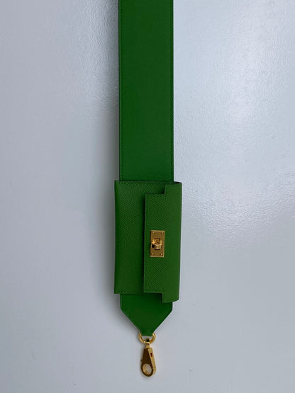 Hermes Green Kelly Pocket Strap GHW