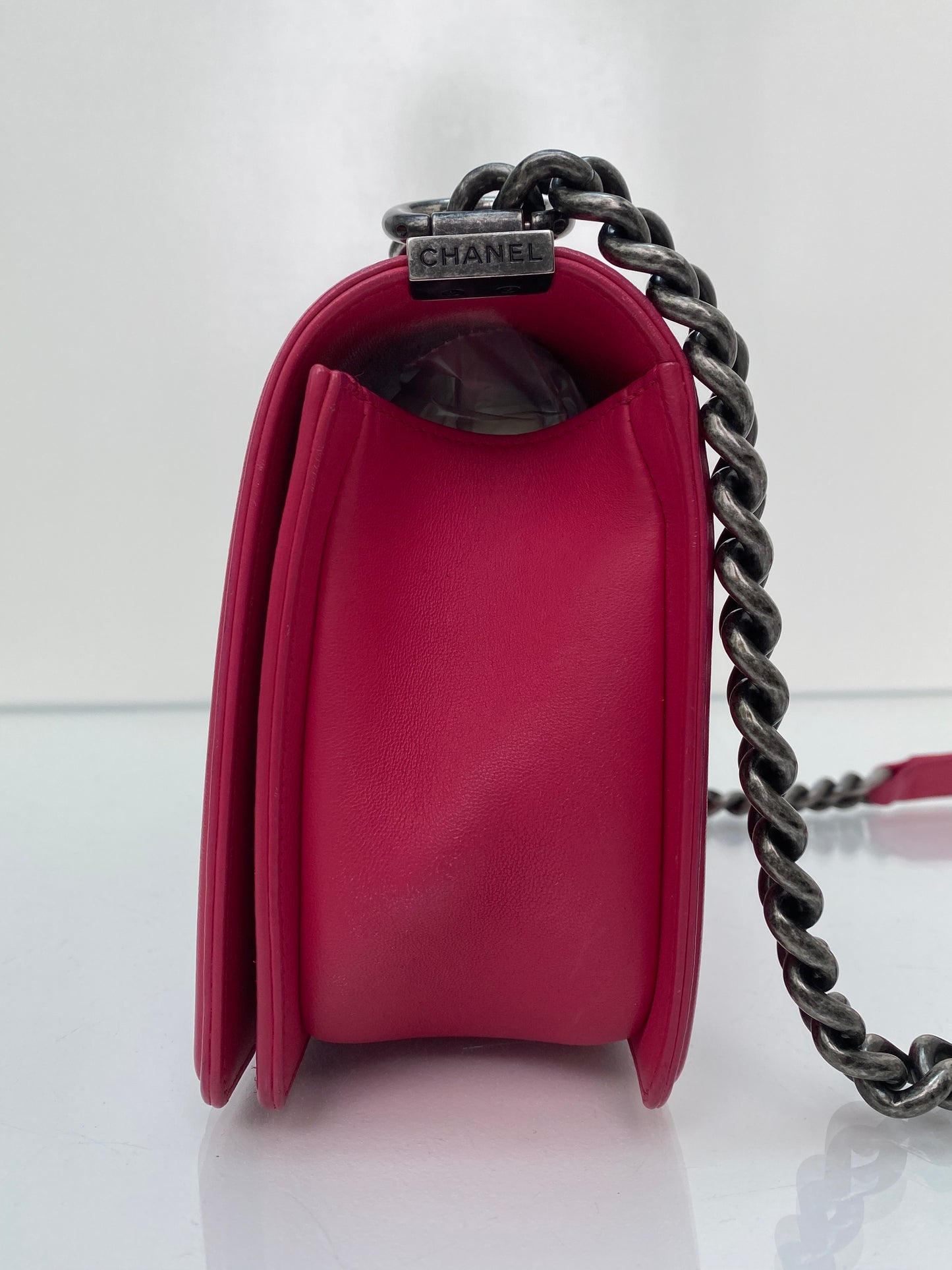 Chanel Pink Quilted Medium Boy Bag RHW