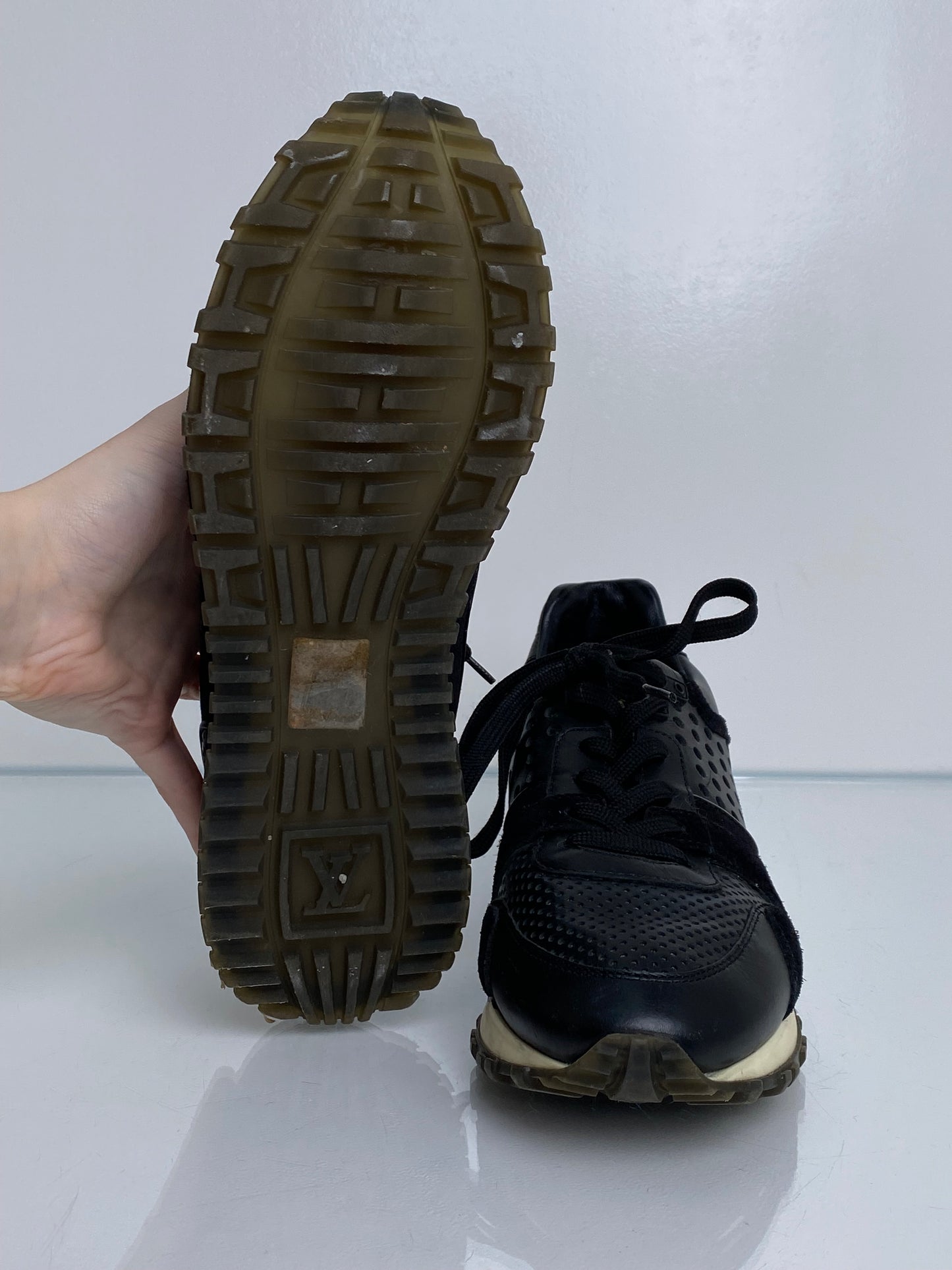 Louis Vuitton Black Perforated Sneakers, 38