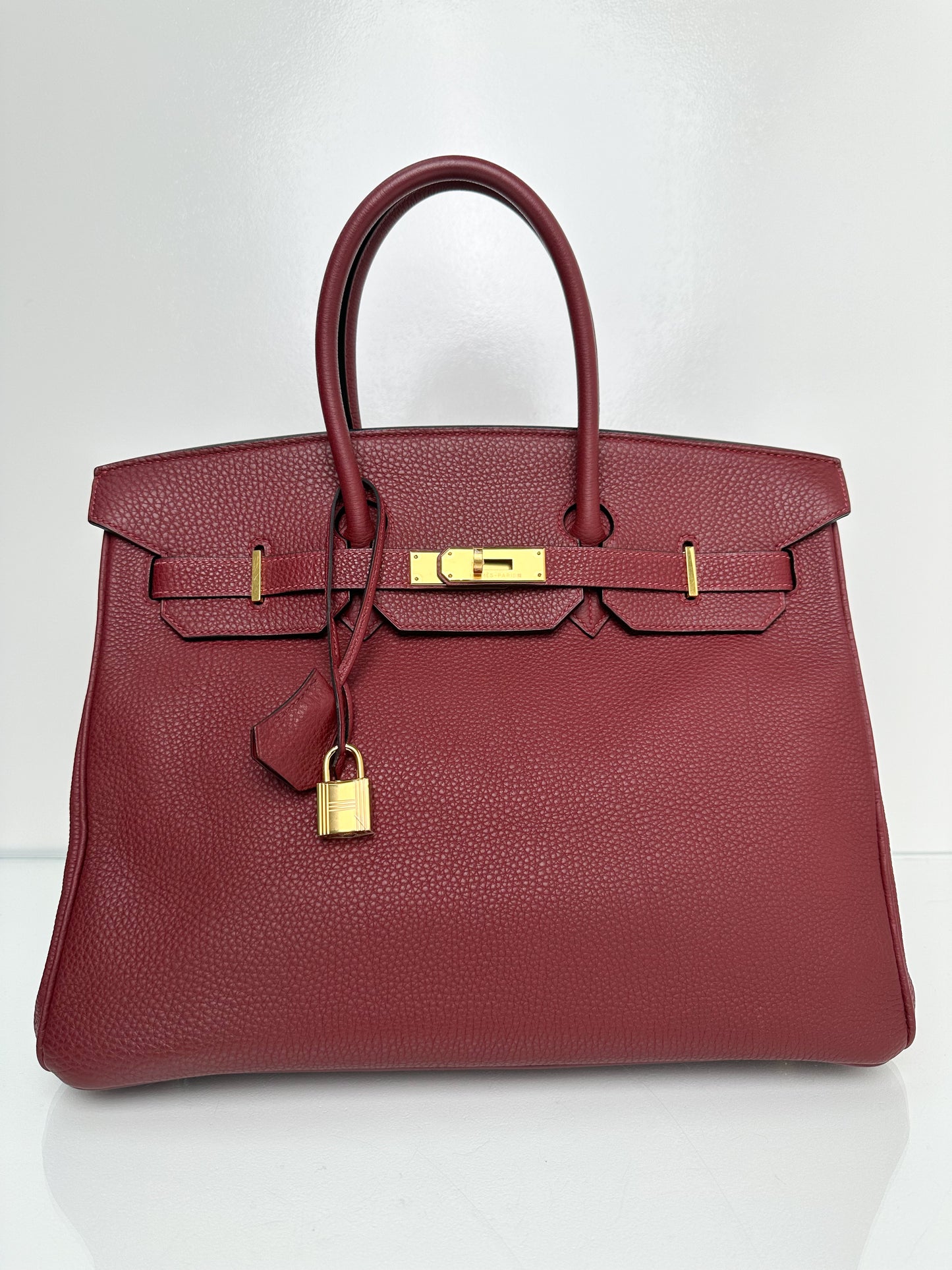 Hermes Birkin 35 Rouge H Togo GHW #E