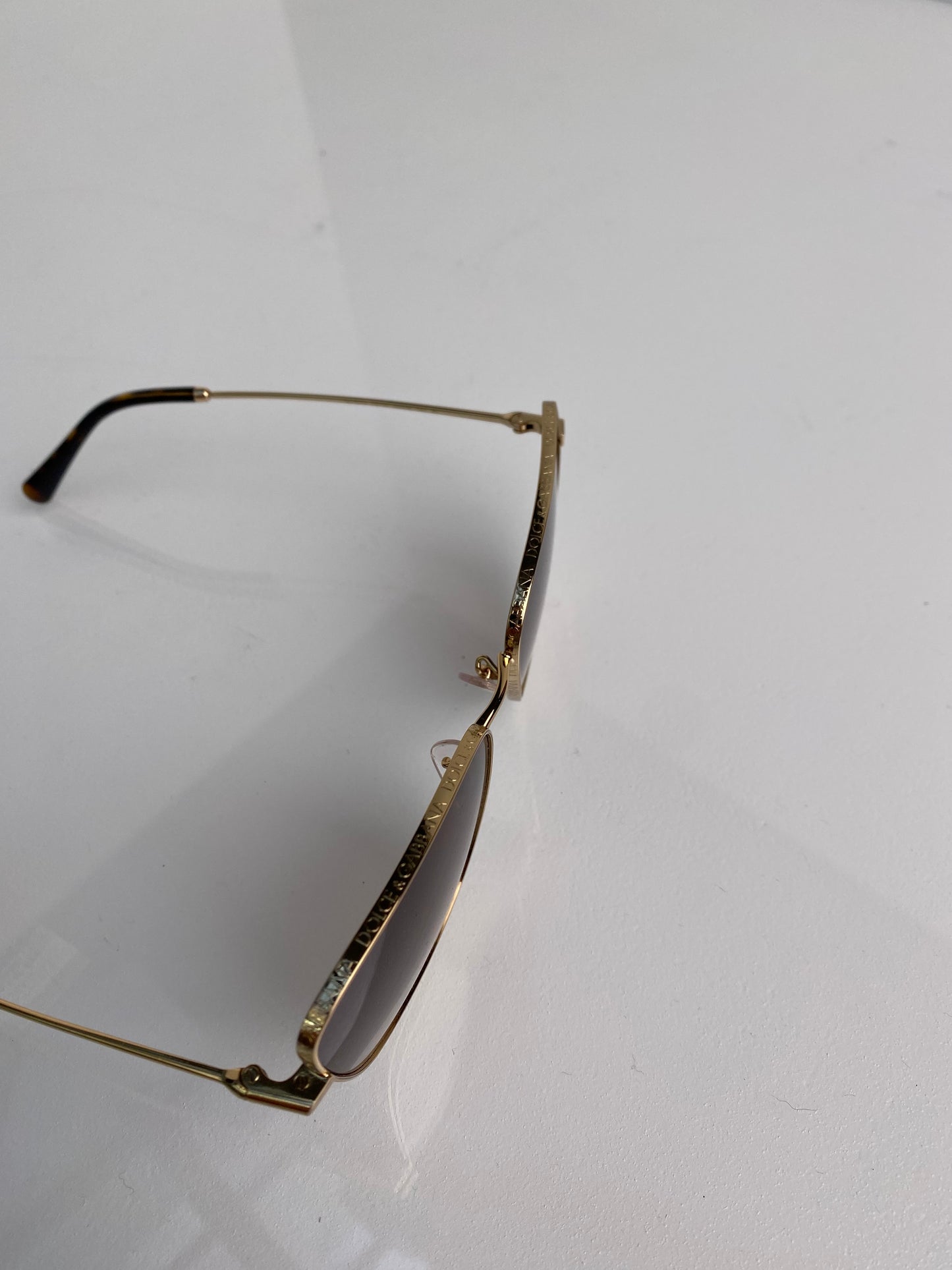 Dolce & Gabbana Gold Frame Cat Eye Sunglasses