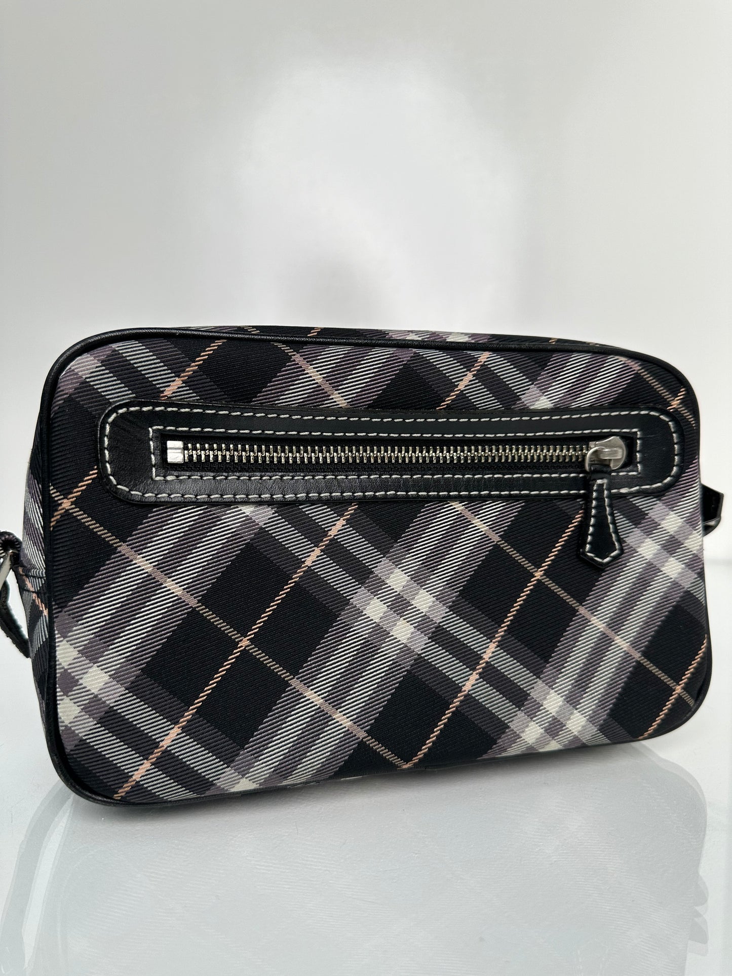 Burberry Tartan Black & Purple Camera Bag