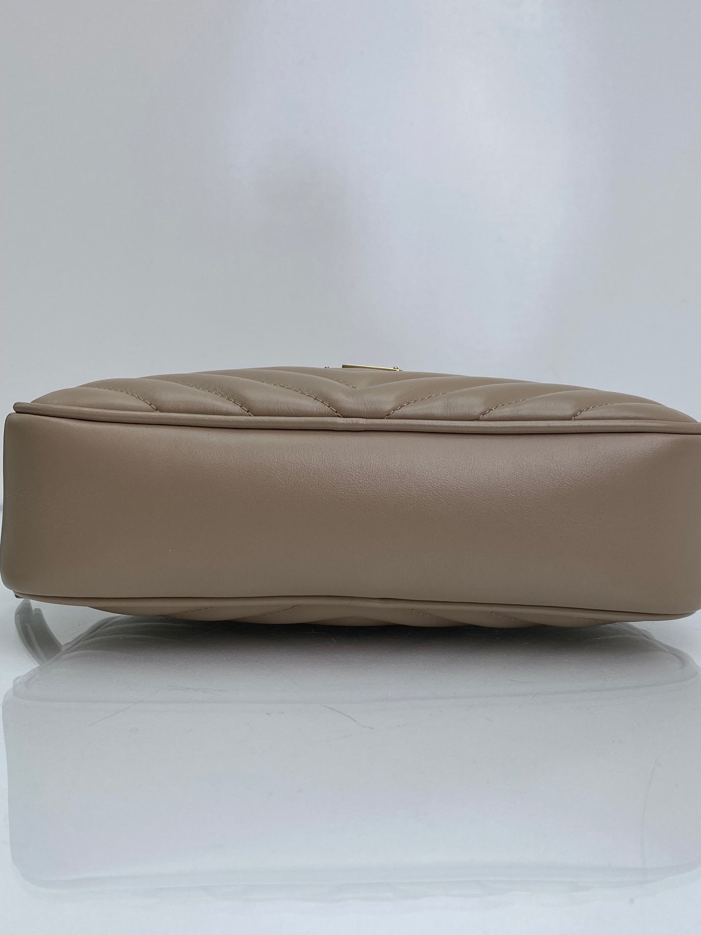 Saint Laurent Tan Lou Lou Crossbody Bag GHW