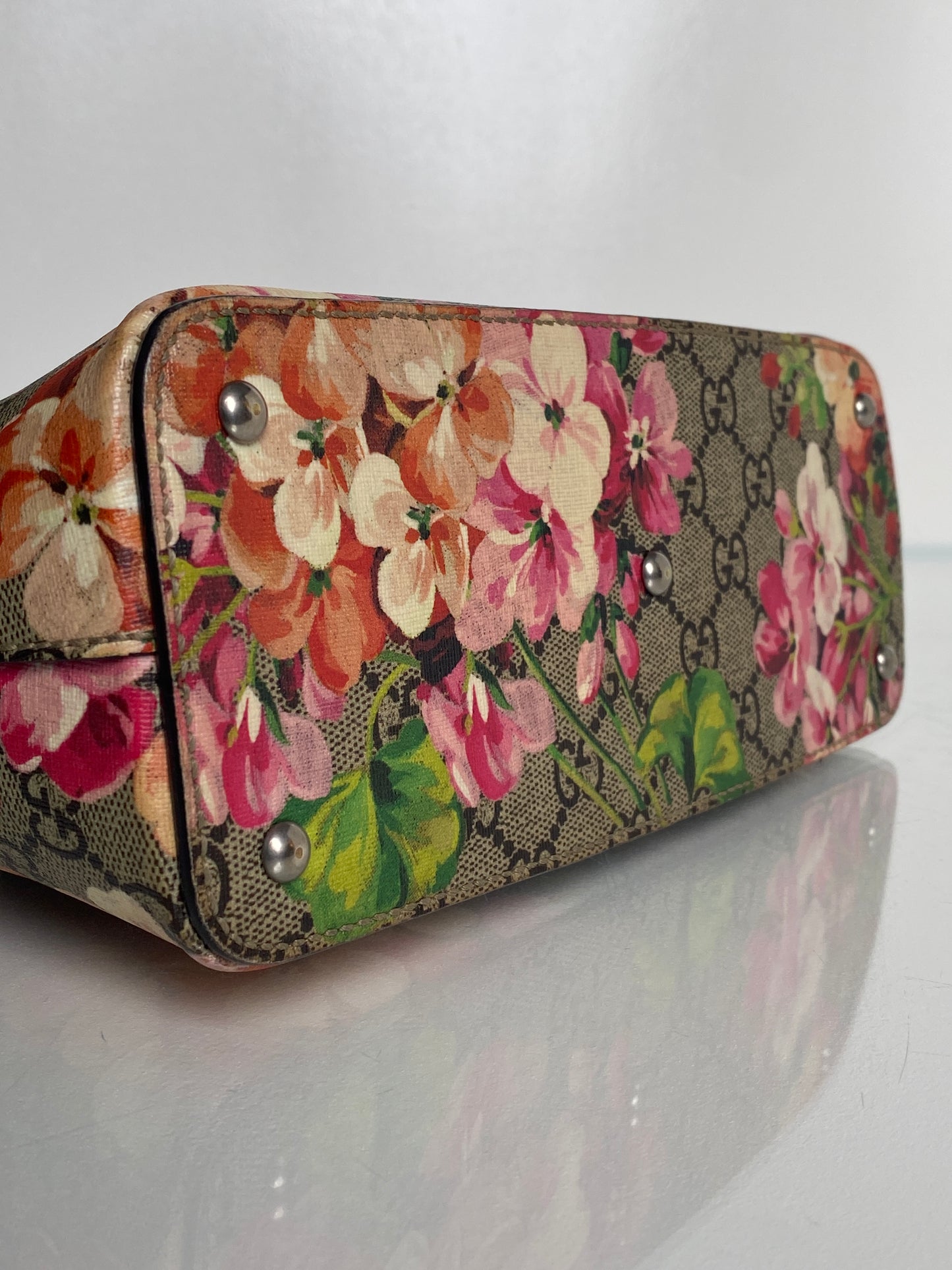 Gucci Blooms Mini Crossbody Tote Bag Pink GHW