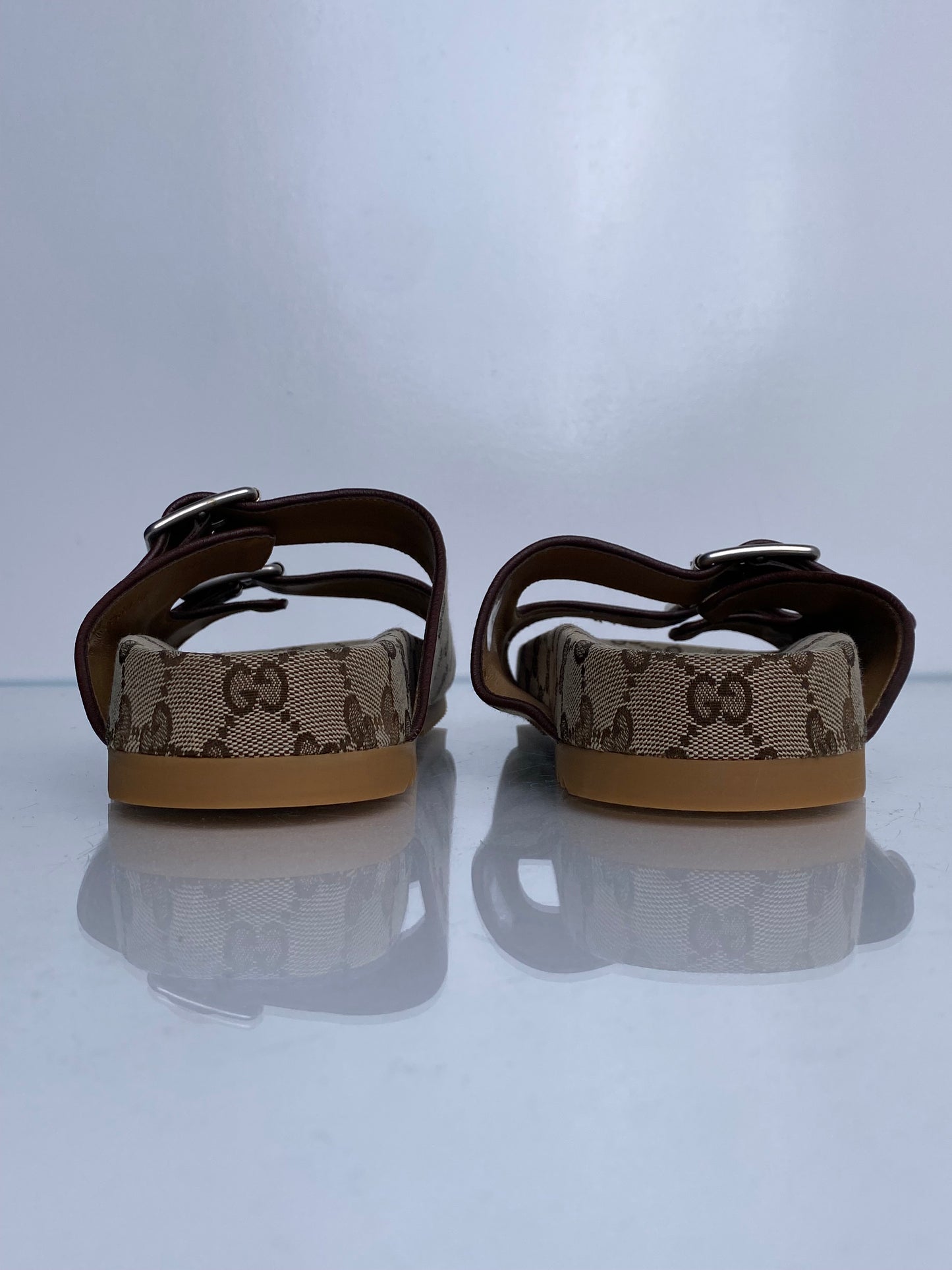Gucci Sideline GG Canvas Slide Sandals, M7/W9.5