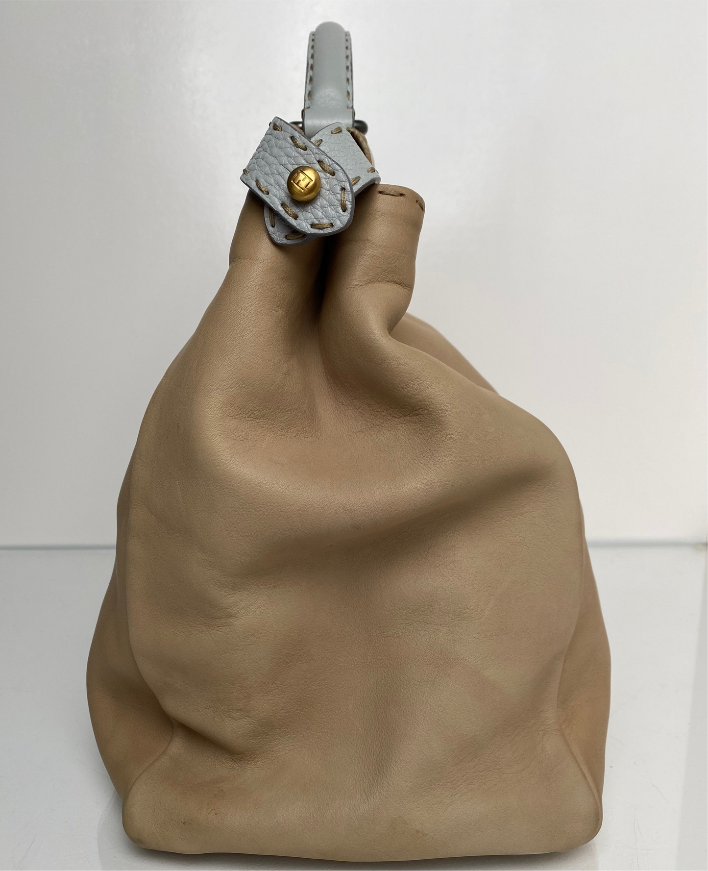 Fendi Beige & Grey Peekaboo Tote Bag TTHW