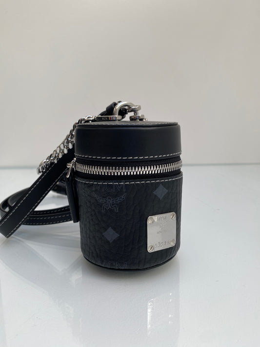 MCM Black Canister Wristlet/ Bag