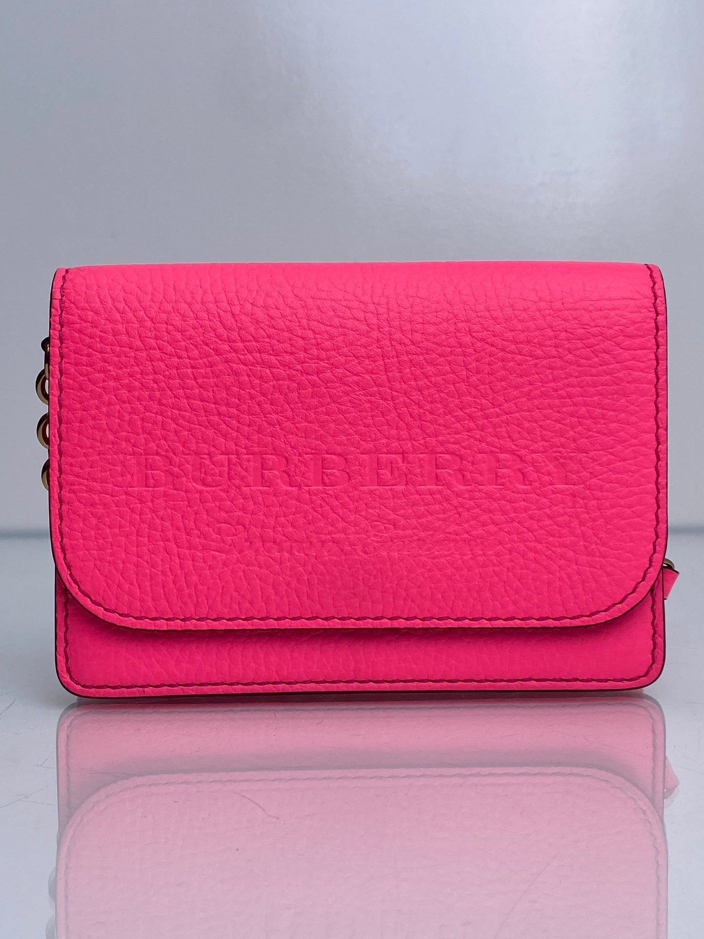 Burberry Neon Pink Logo Small Crossbody GHW
