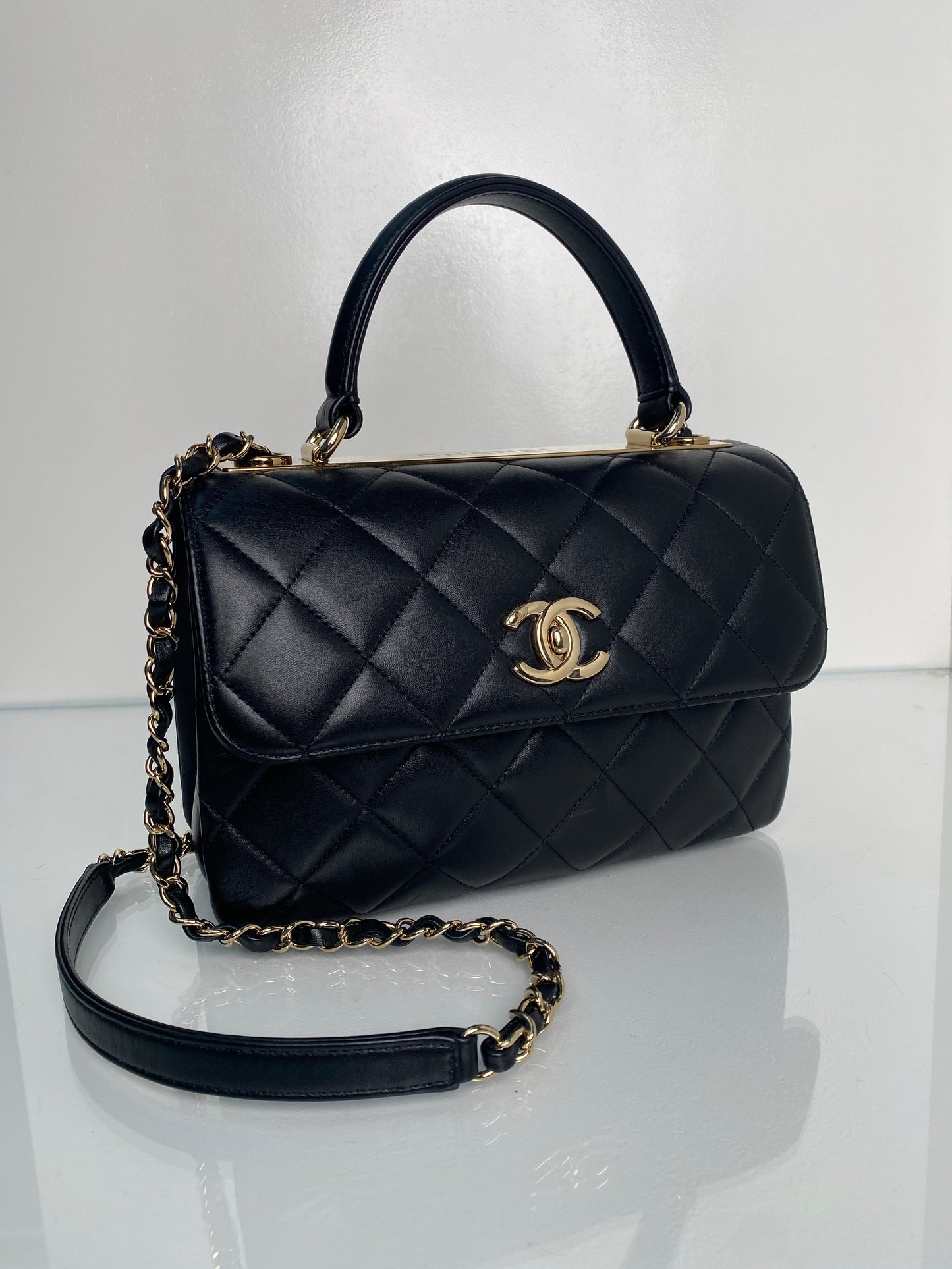 Chanel Trendy Medium Black Lambskin GHW