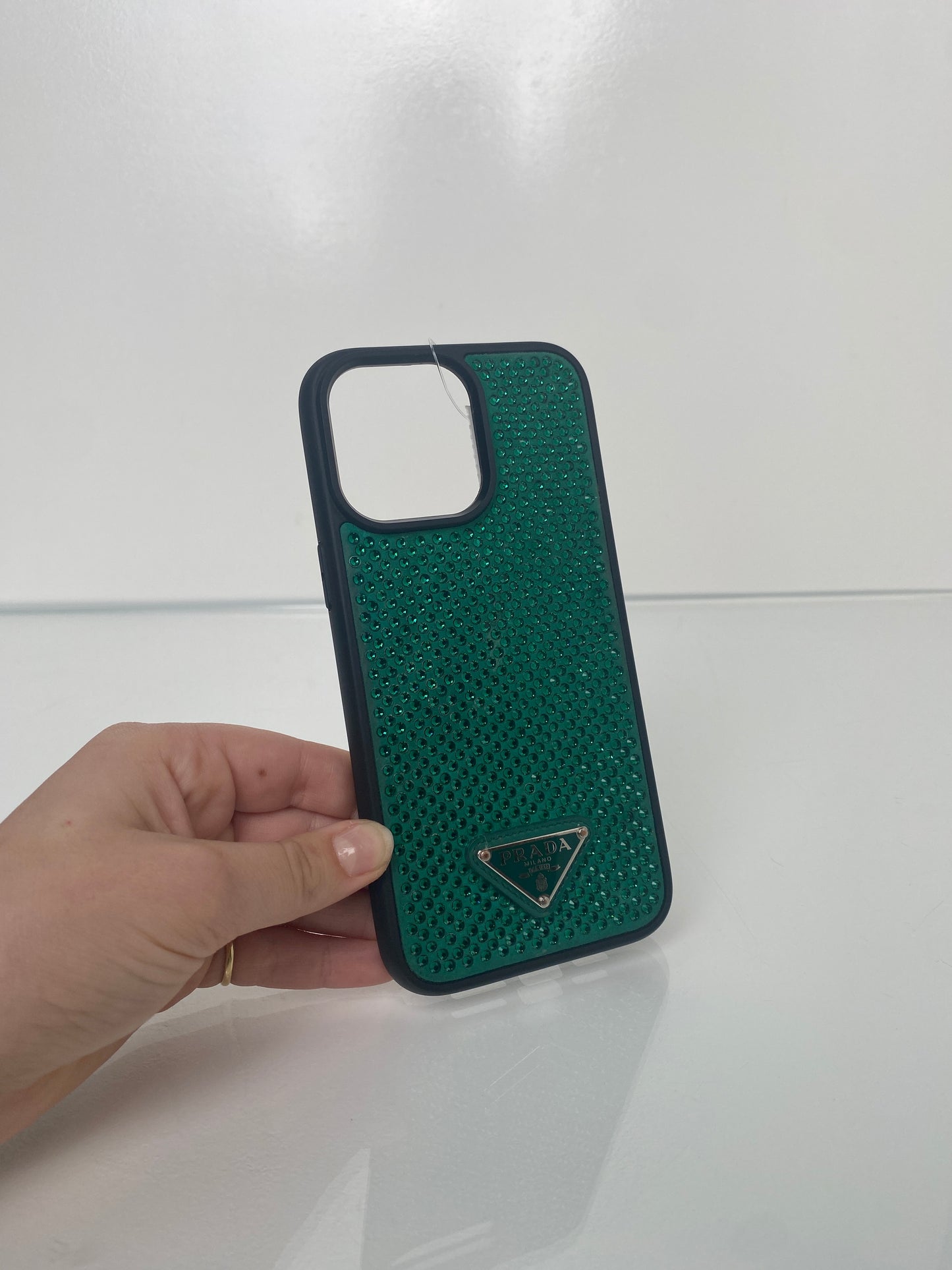 Prada Green Crystal iPhone 14 Pro Max Case