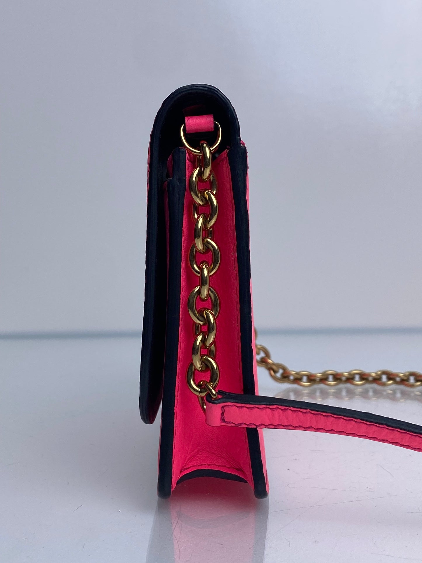 Burberry Neon Pink Logo Small Crossbody GHW