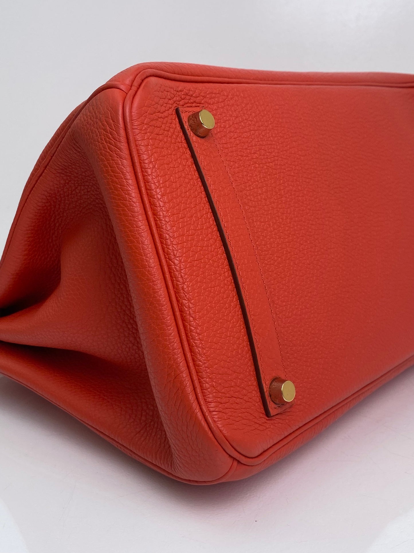 Hermes Birkin 35 Rouge Pivoine Togo GHW #X