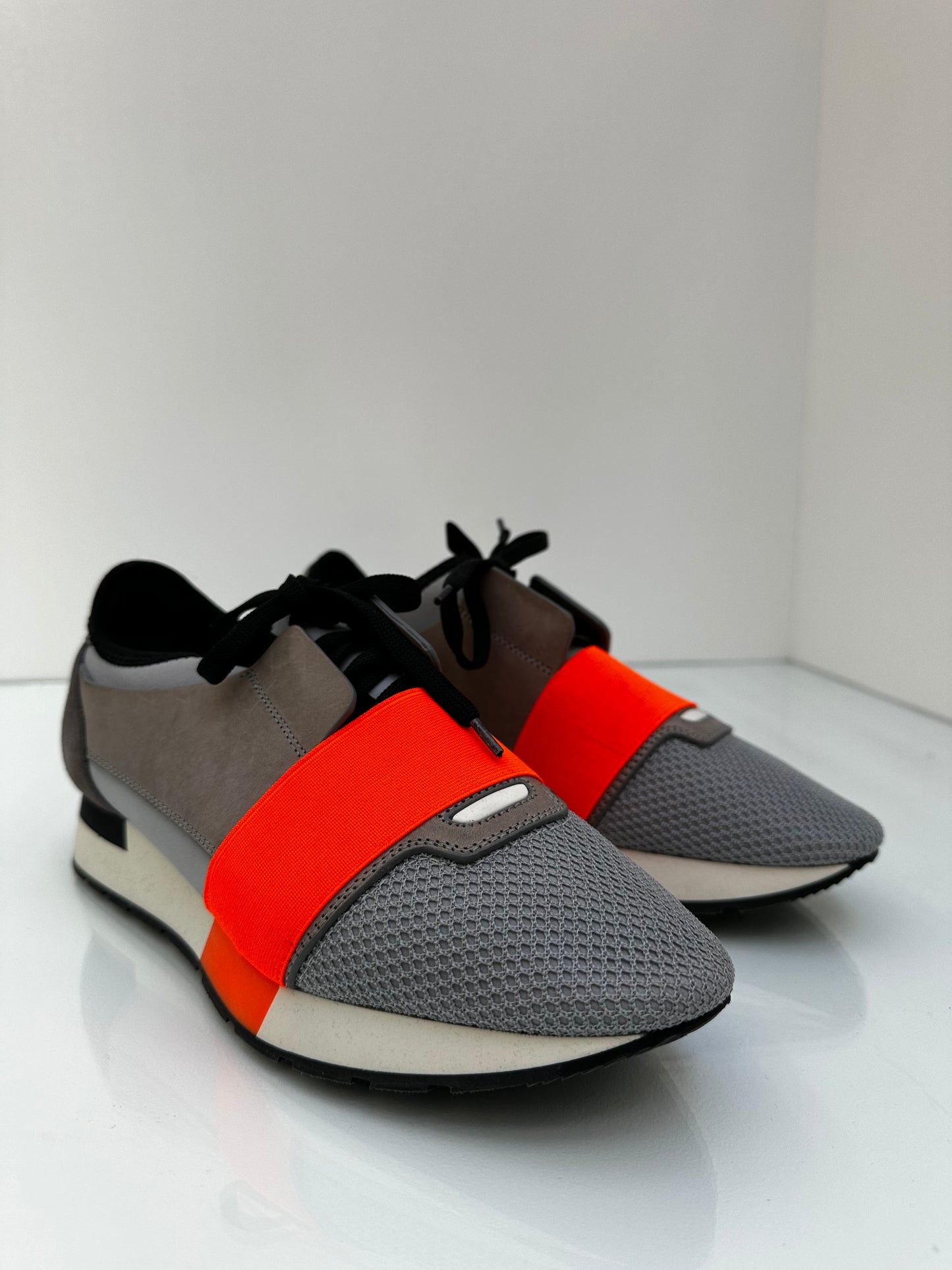 Balenciaga Grey & Orange Sneakers