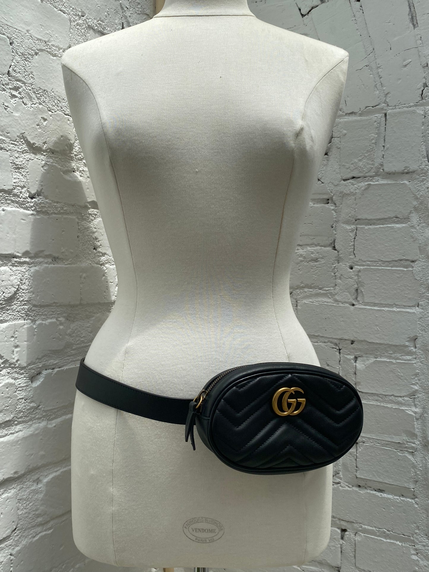 Gucci Black Marmont Belt Bag GHW, 95