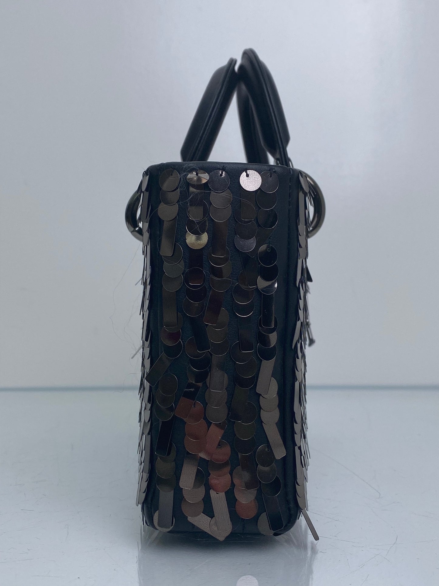 Dior Black Sequin Lady D-Joy Medium Bag RHW