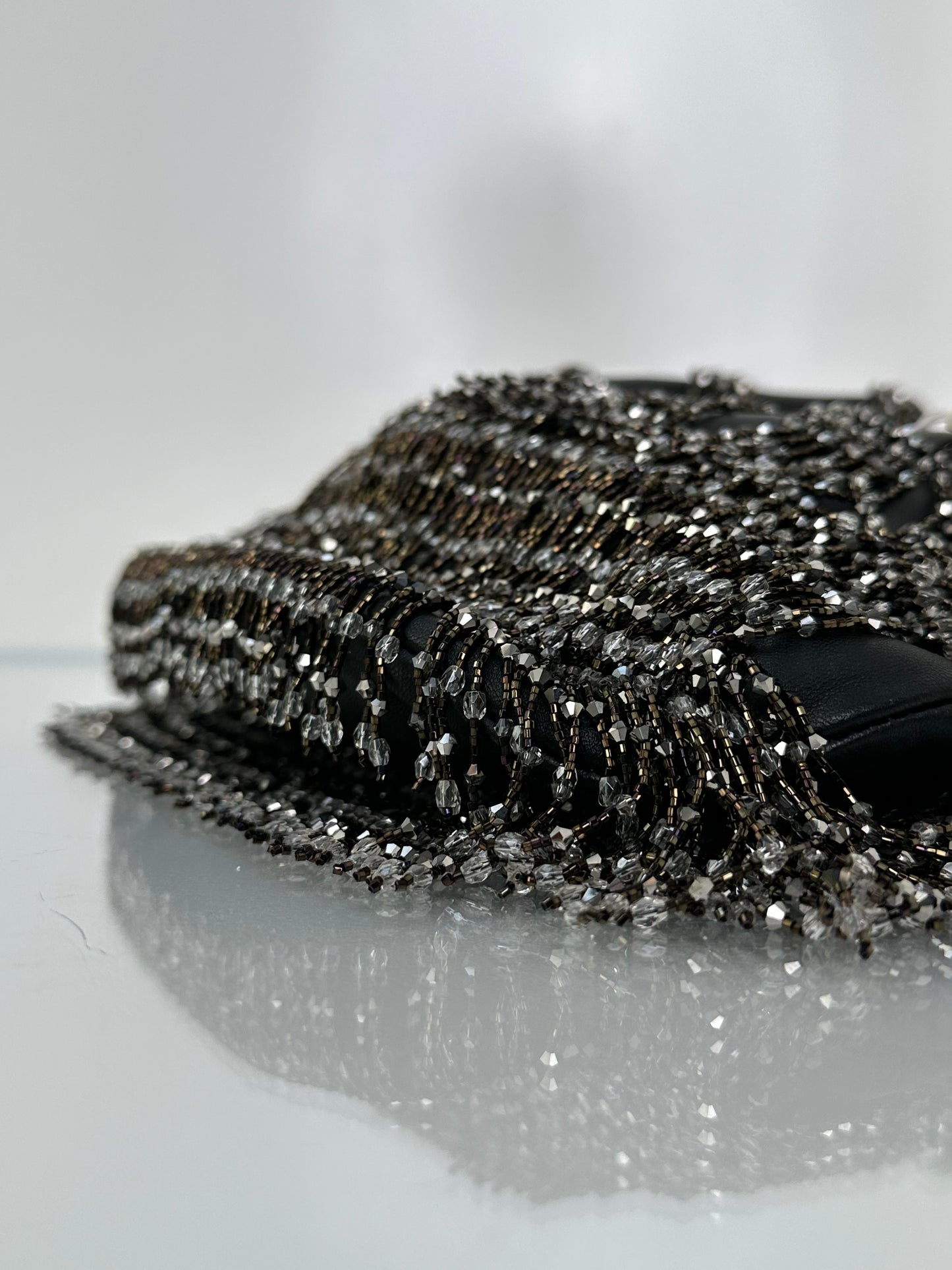 Dior Black & Crystal Tassel New Line A M Lambskin Bag GHW