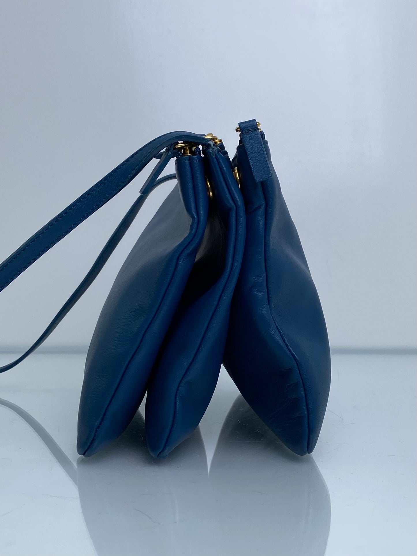 Celine Navu Trio Large Crossbody Bag GHW