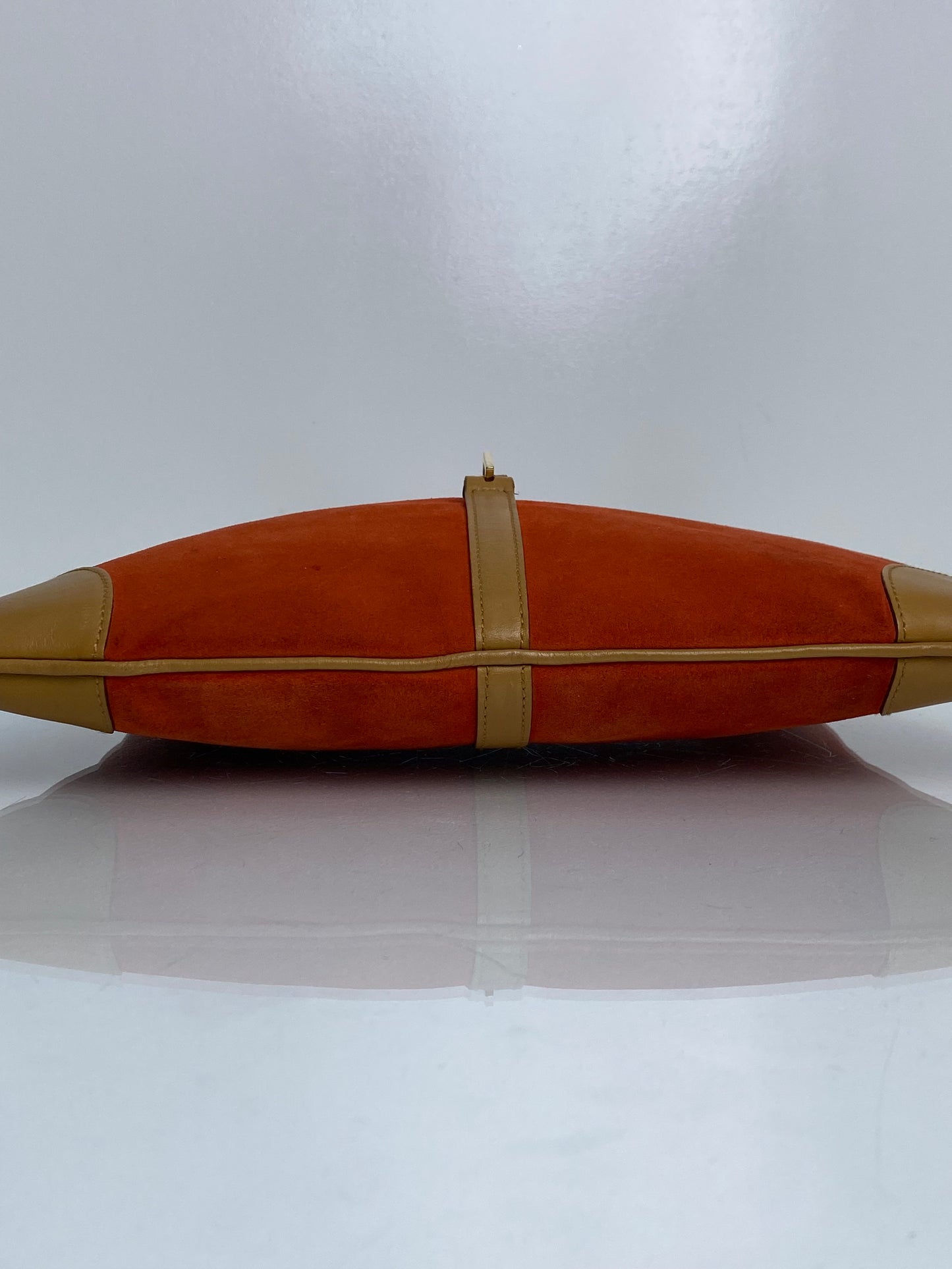 Gucci Orange Suede & Bamboo Jackie O Bag GHW