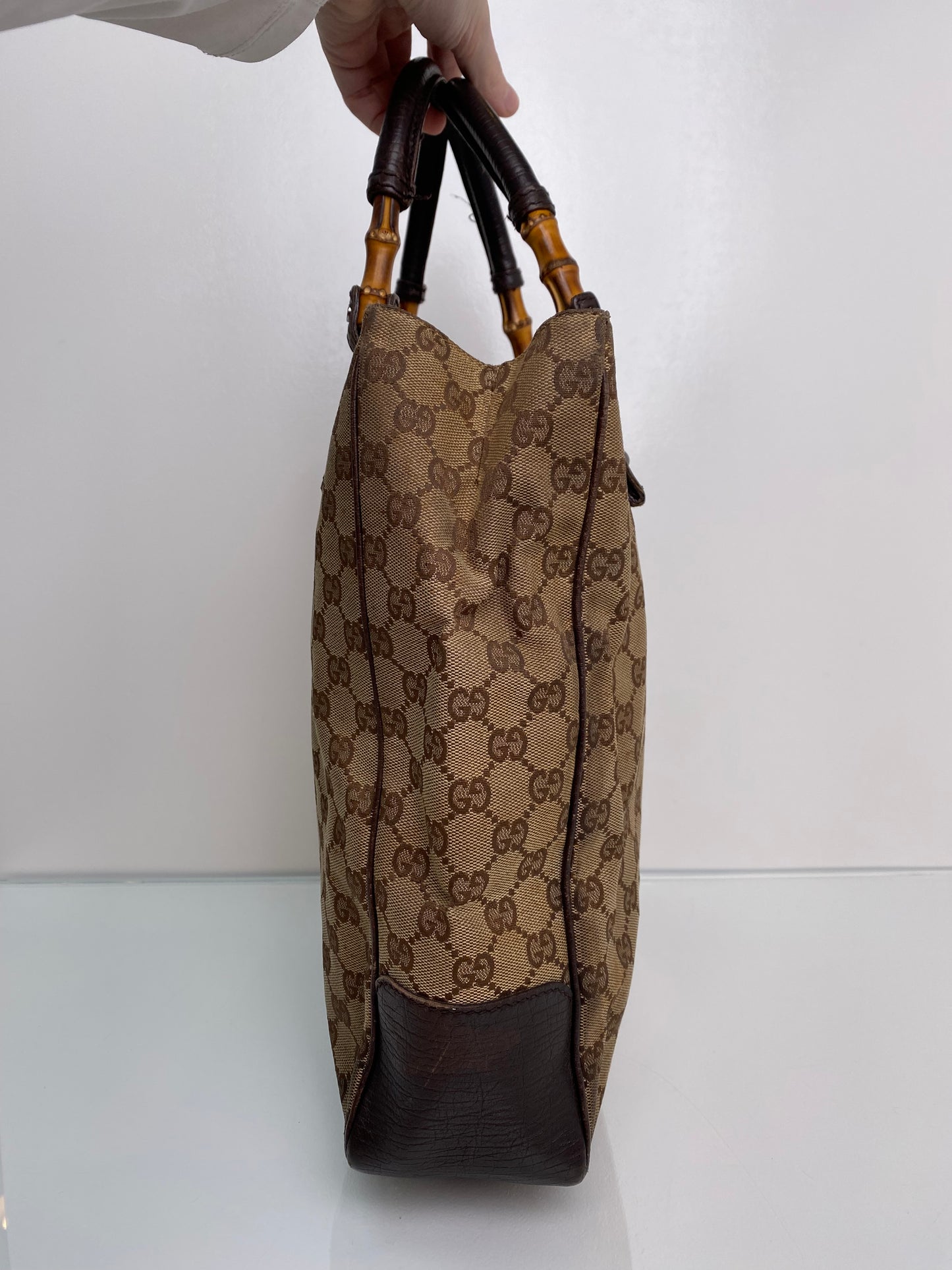 Gucci Supreme GG Bamboo Tote