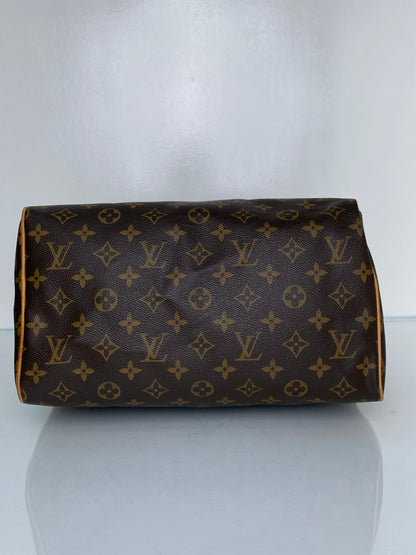 Louis Vuitton Canvas Monogram Speedy 30 Bag GHW