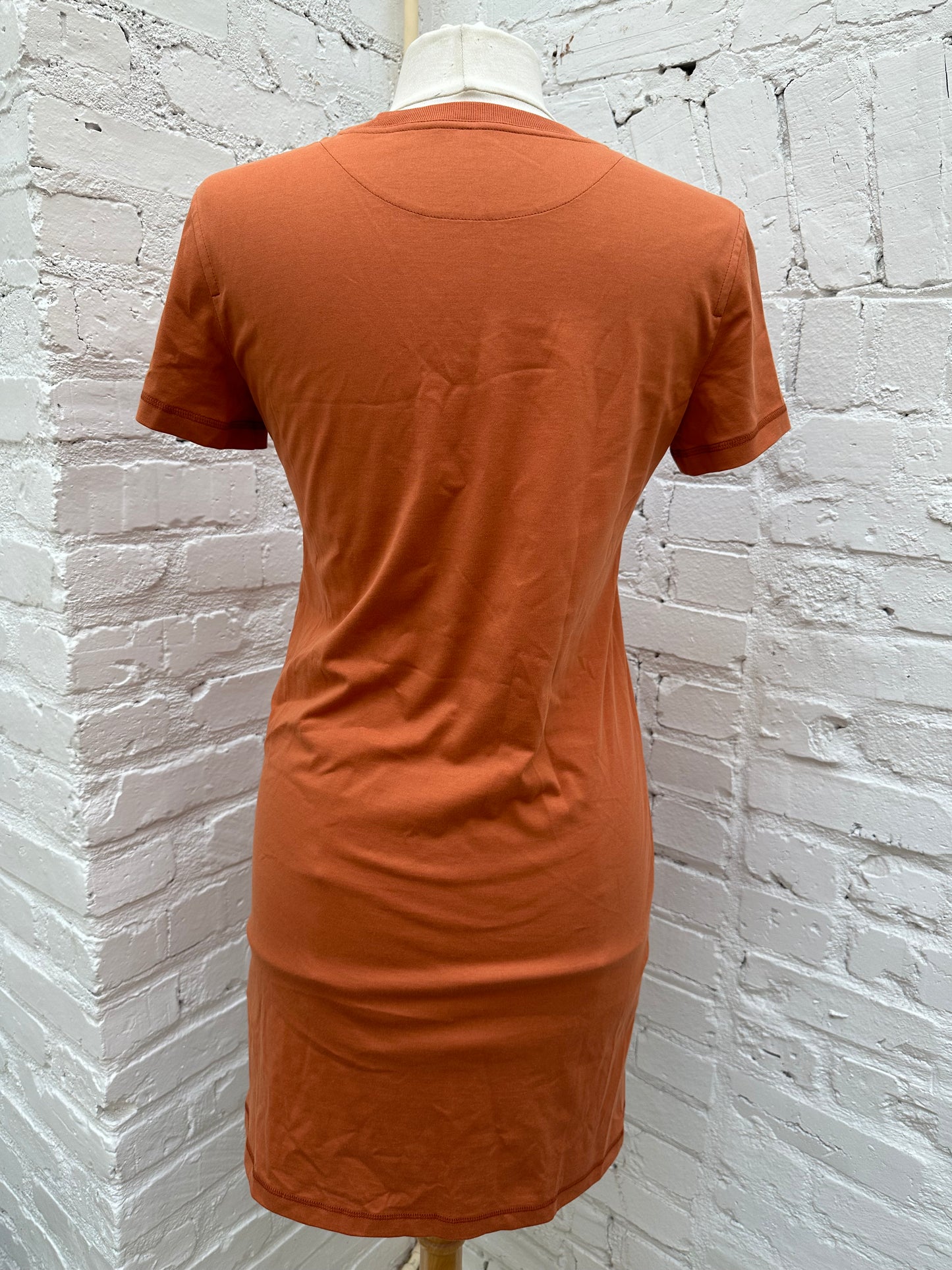 Hermes Orange Jersey T-Shirt Dress 34