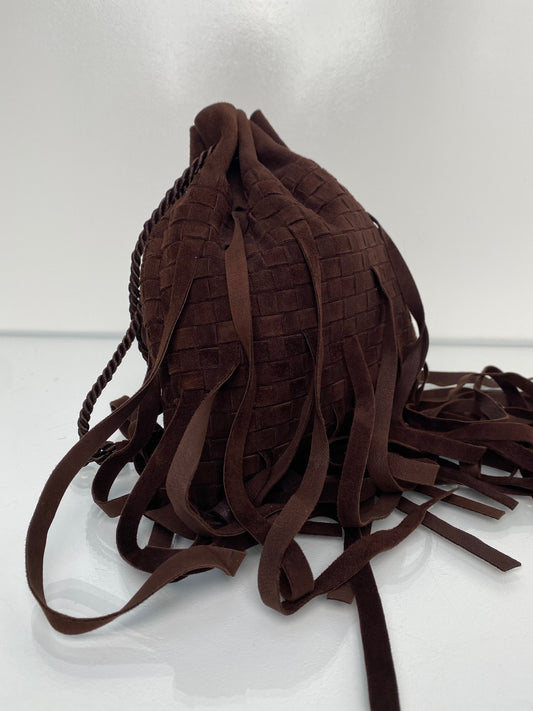 Bottega Veneta Brown Suede Fringe Bag