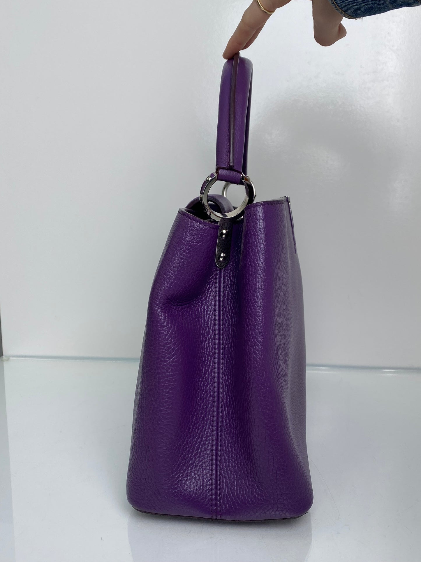 Louis Vuitton Purple Capucine MM Bag SHW