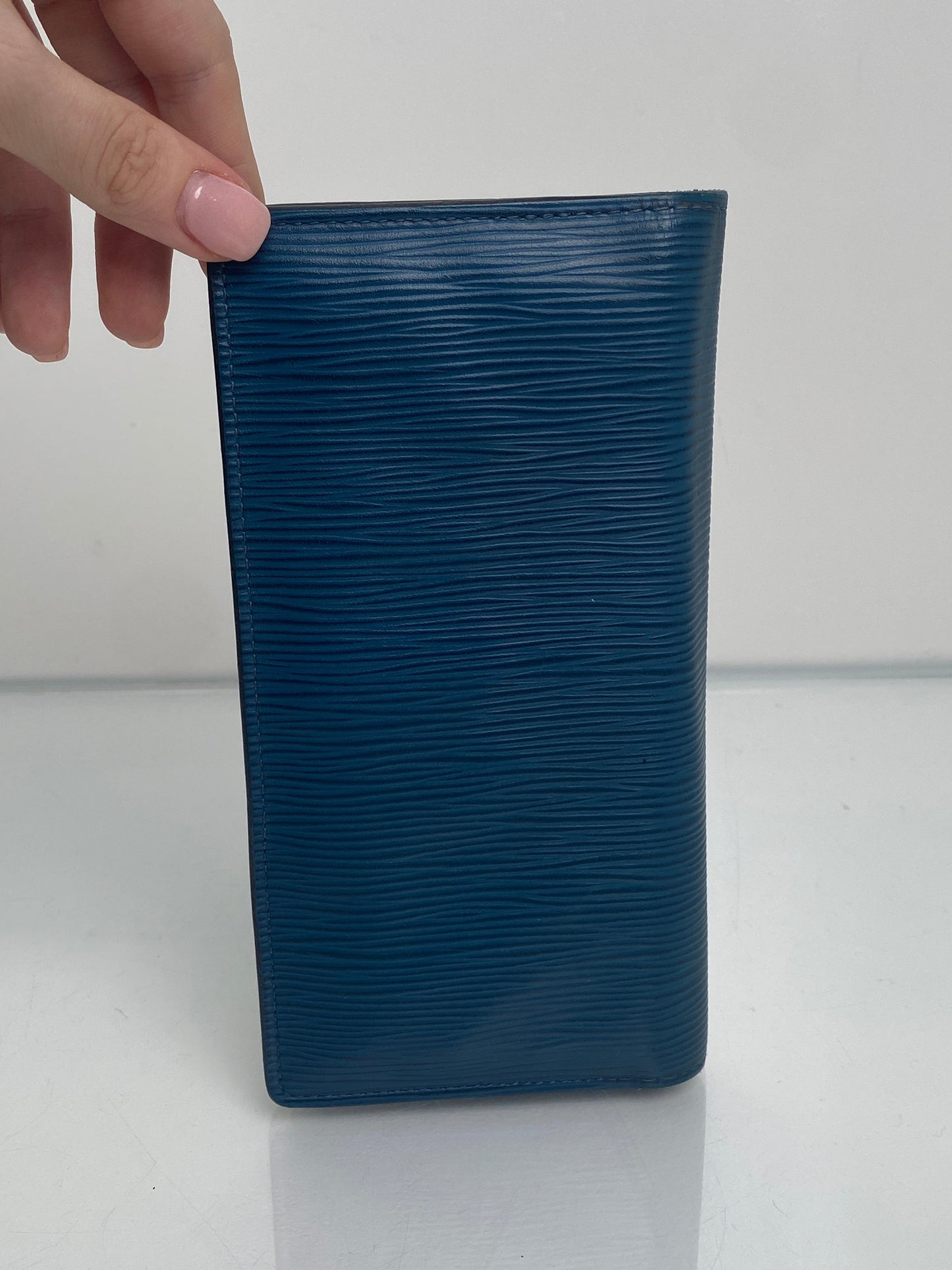 Louis Vuitton Vintage Blue Epi Brazza Wallet