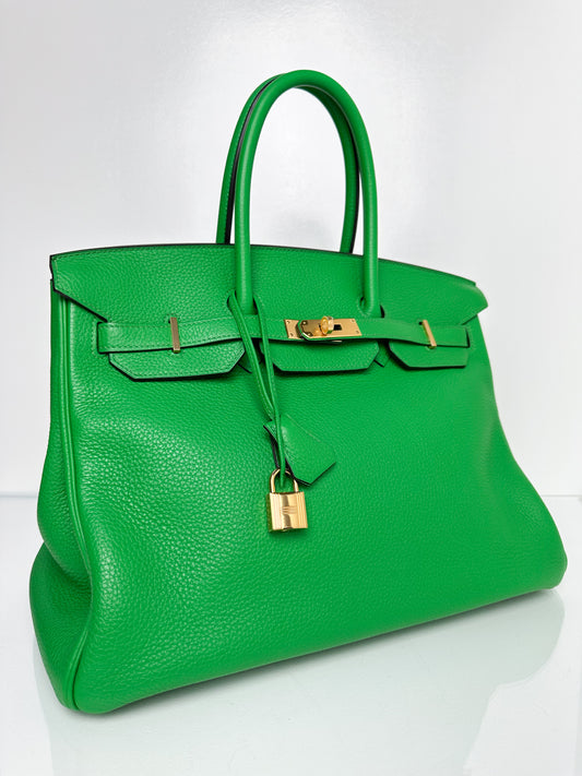 Hermes Birkin 35 Bamboo Togo GHW #R