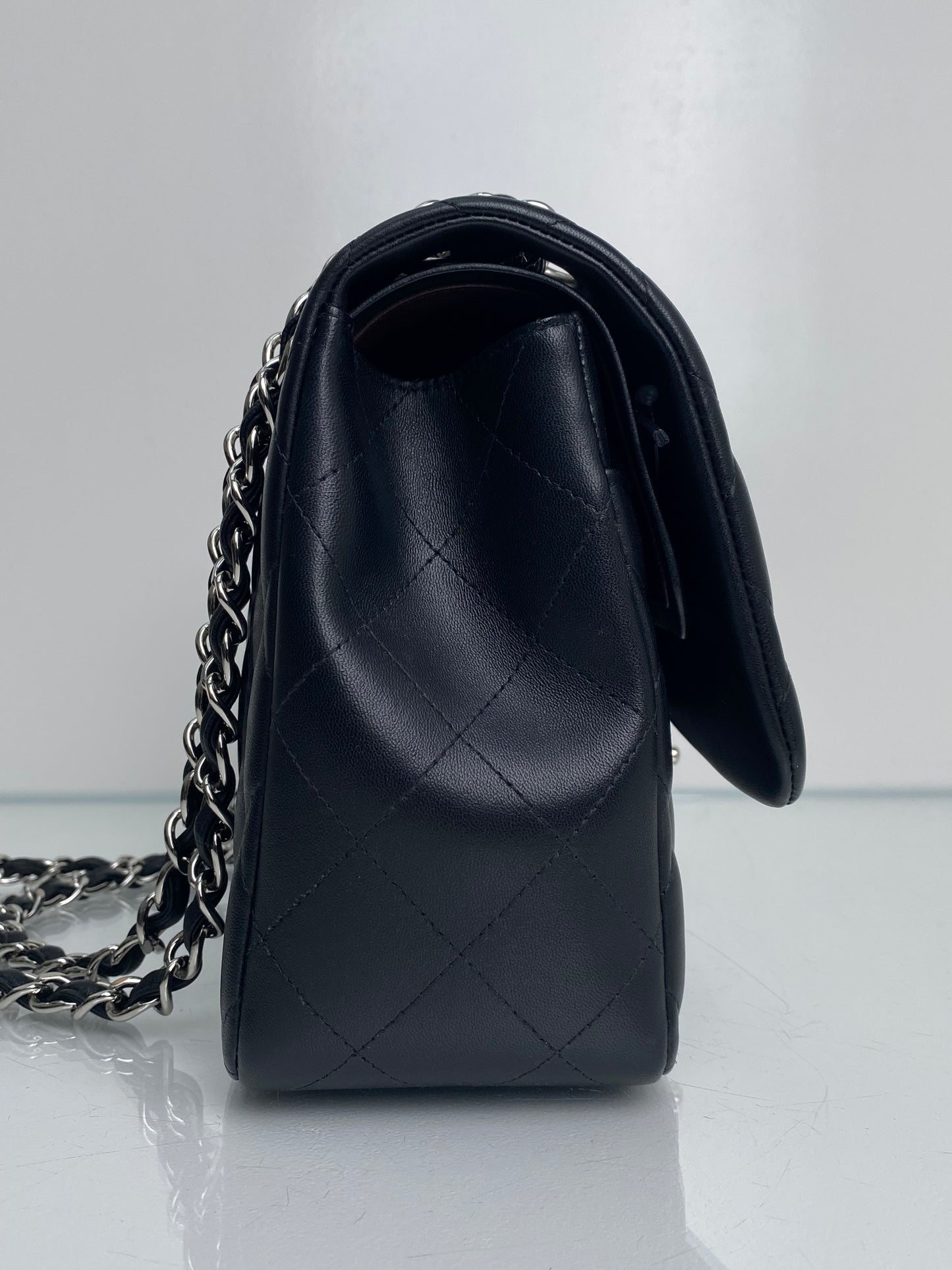 Chanel Black Jumbo Lambskin Bag SHW #18