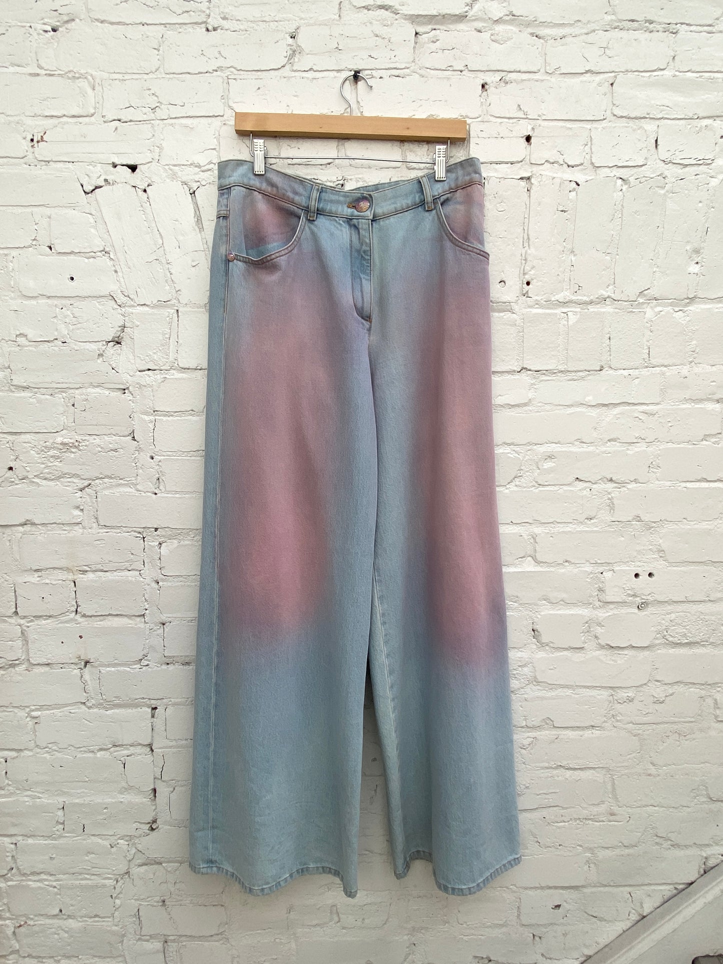 Chanel Gradient Light Wash Sunshine Jeans, 42