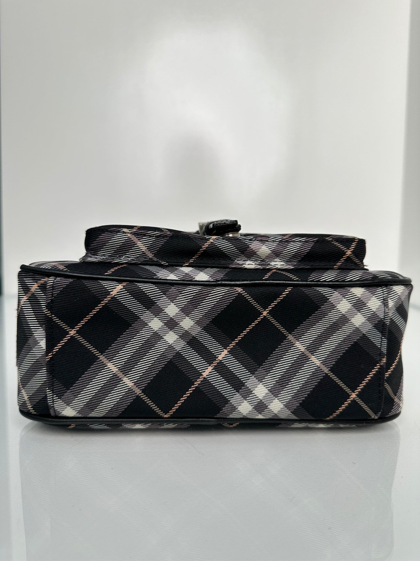 Burberry Tartan Black & Purple Camera Bag