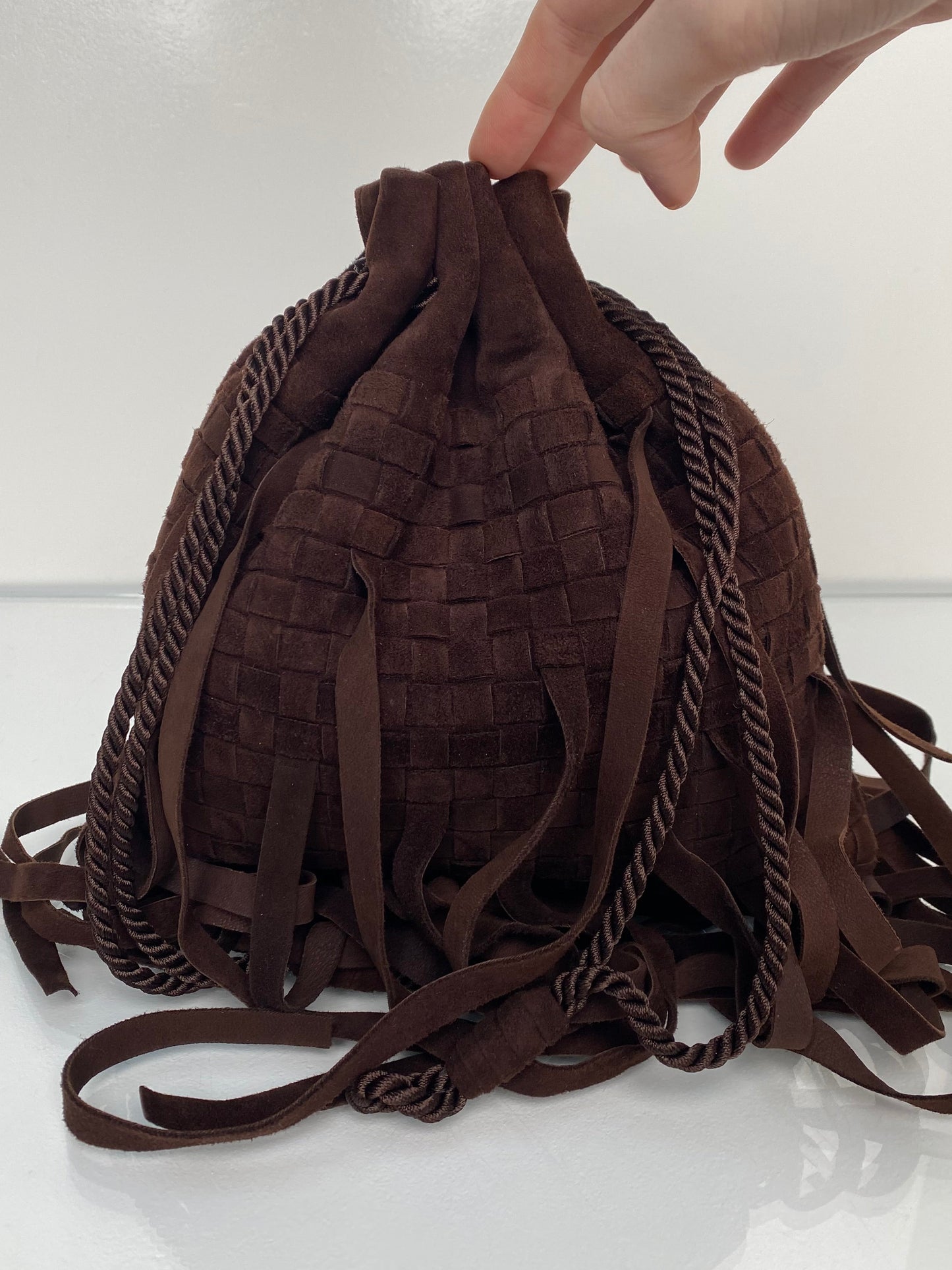 Bottega Veneta Brown Suede Fringe Bag