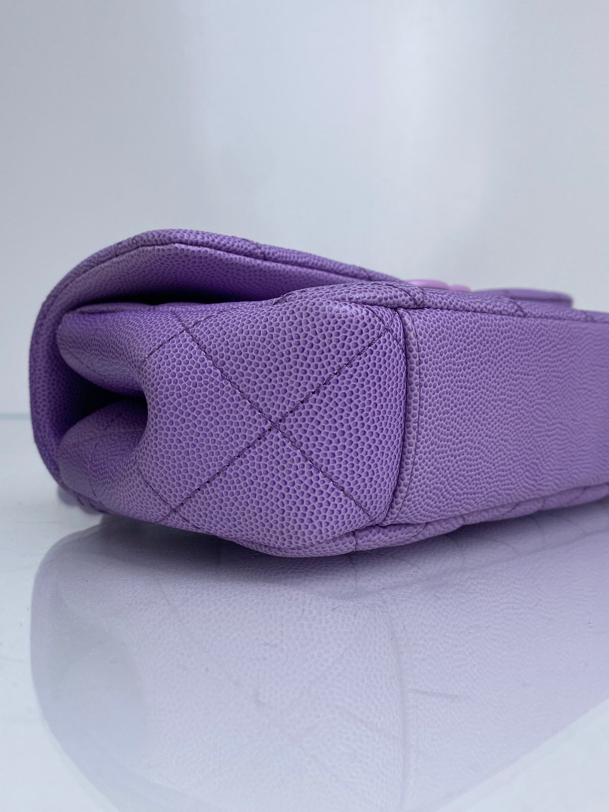 Chanel Mini Purple Ombre Flap Acrylic Chain Bag SHW
