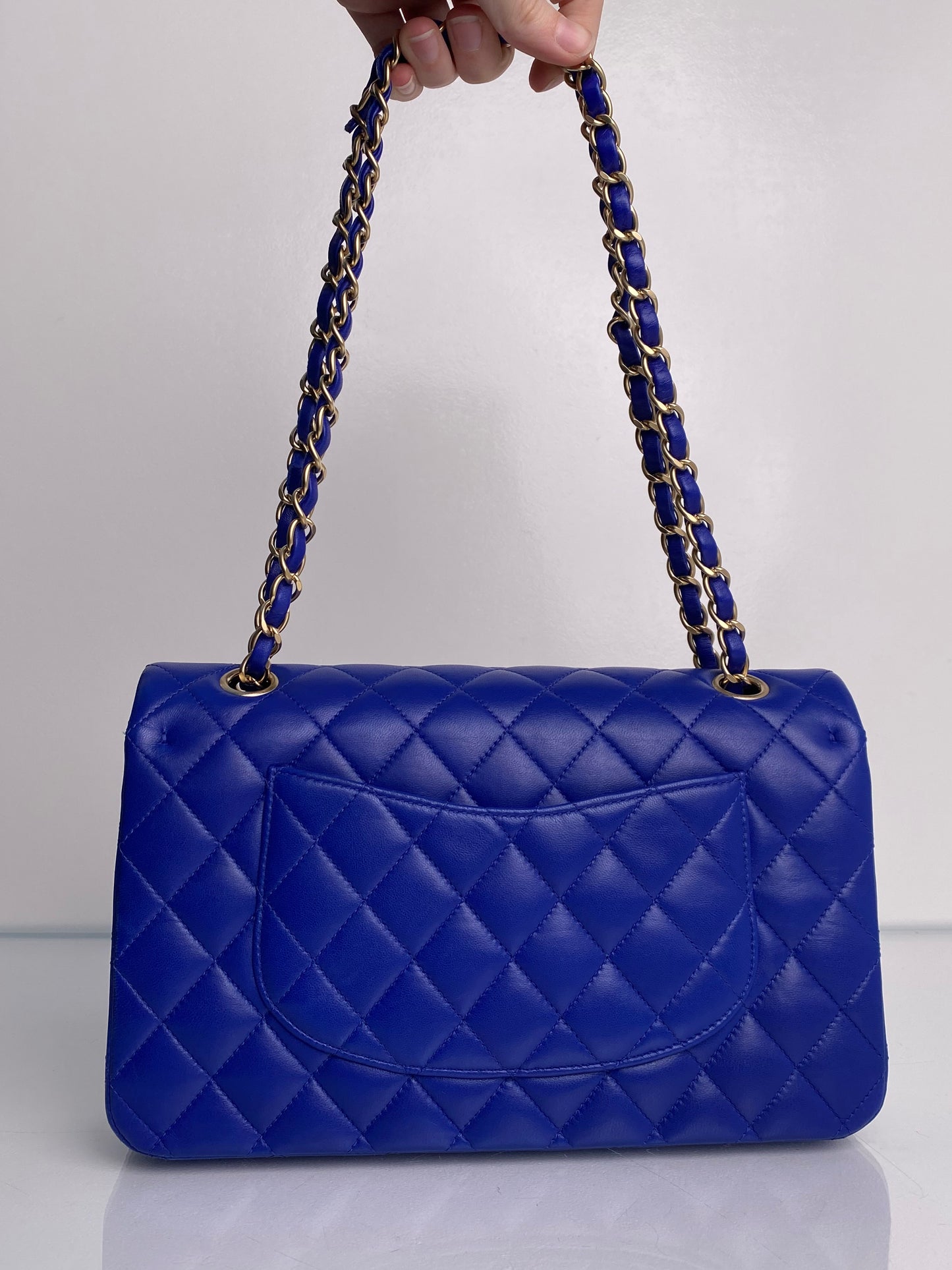 Chanel Medium Royal Blue Lambskin Matte GHW