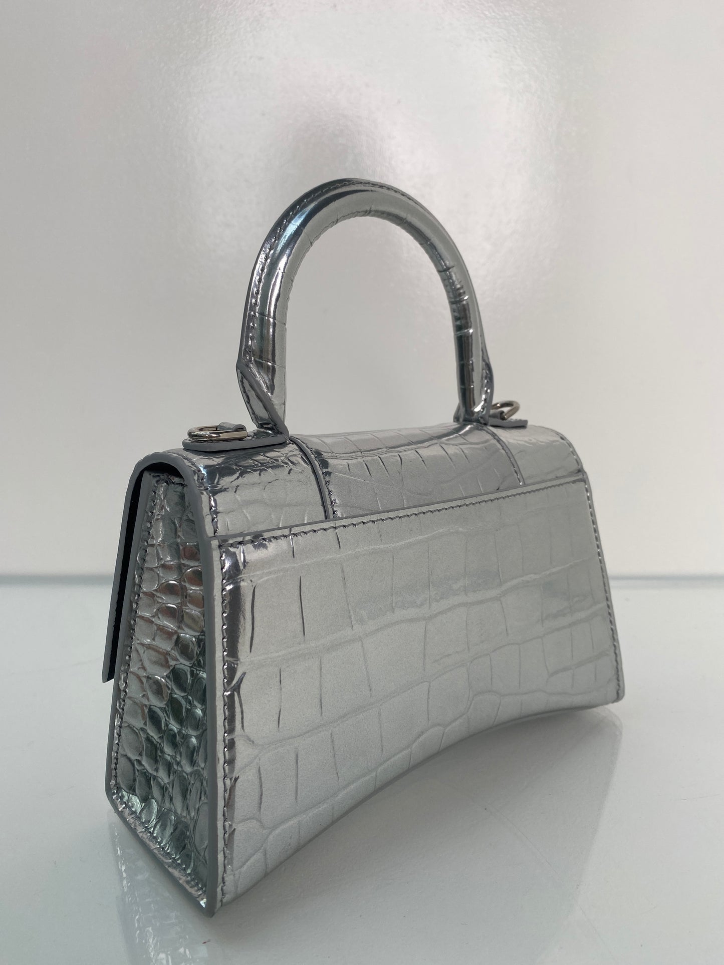 Balenciaga Silver Hourglass Bag SHW