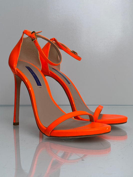 Stuart Weitzman Neon Orange Heels, 8.5 (As Is)