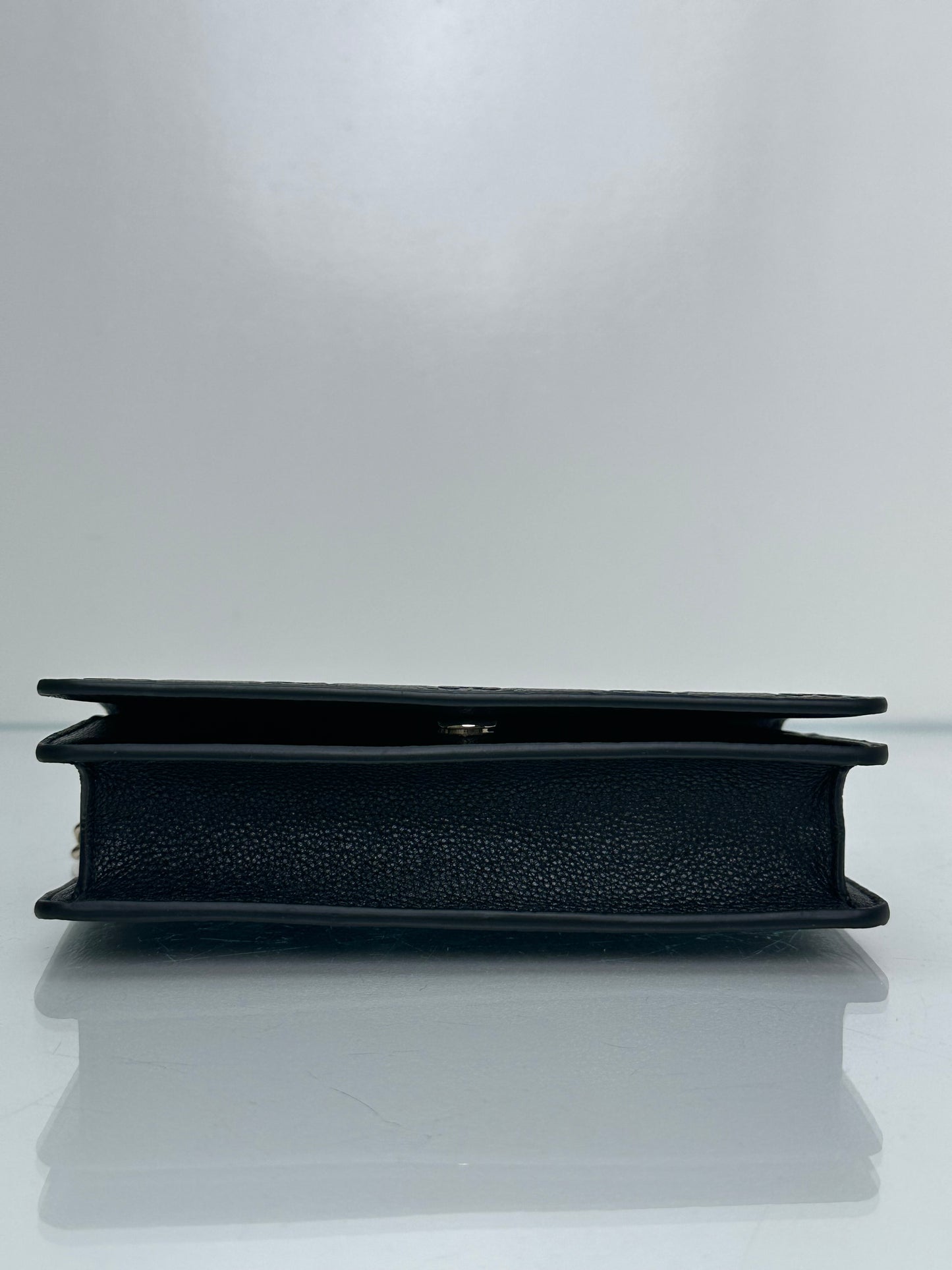 Gucci Black GG Emblem Wallet On Chain Crossbody Bag GHW