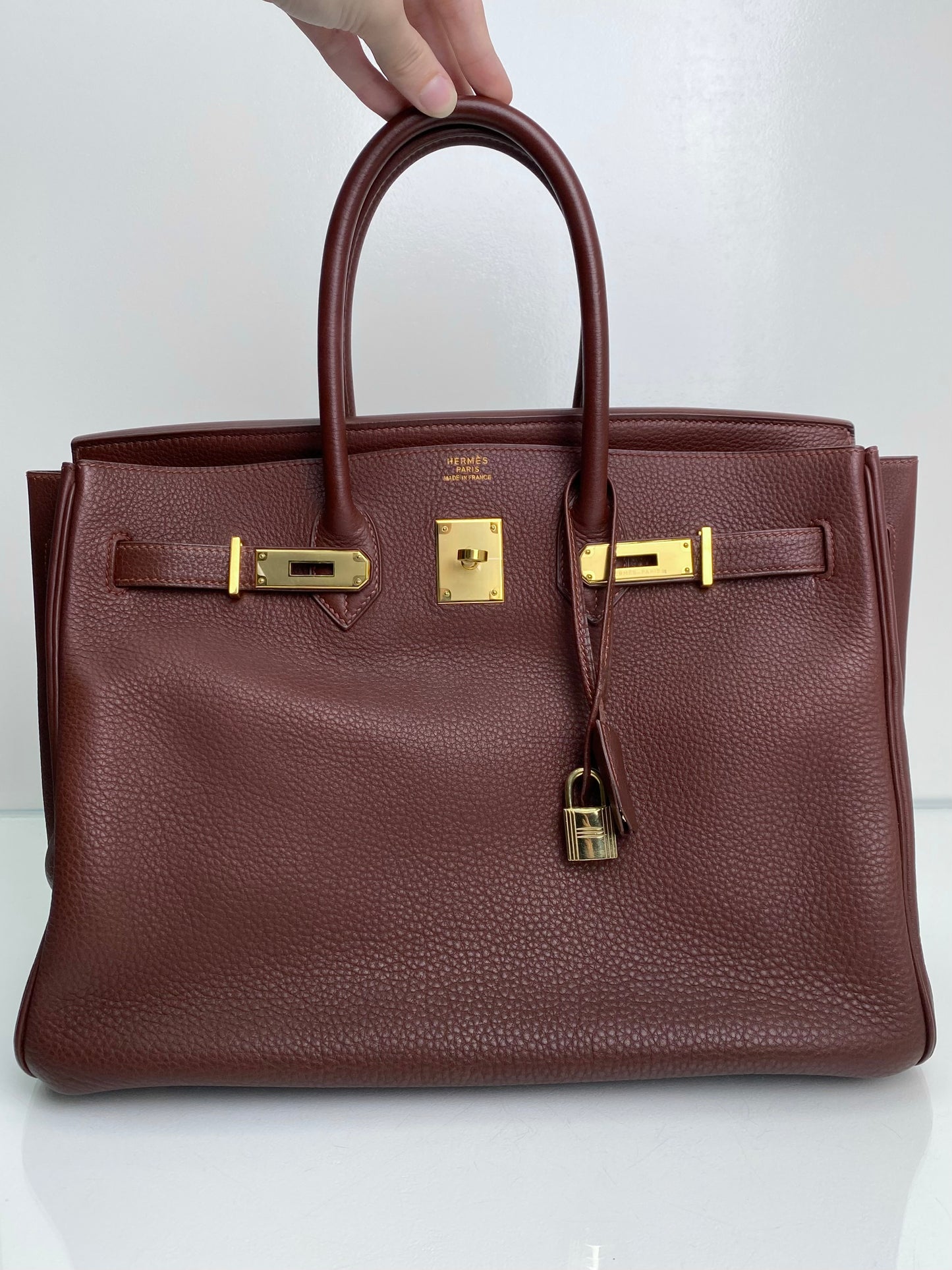 Hermes Birkin 35 Chocolate GHW #A Square