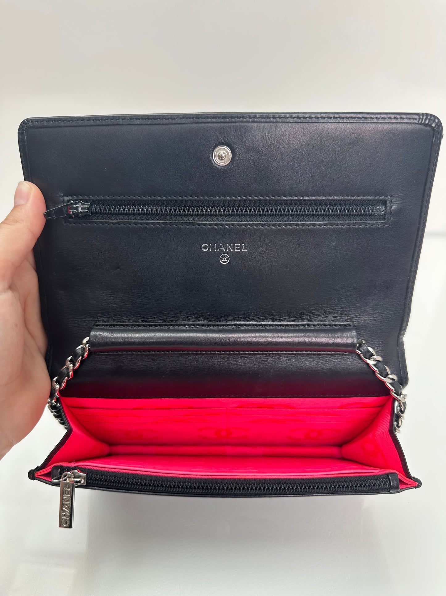 Chanel Black Quilted Cambon Wallet On Chain Bag SHW #15