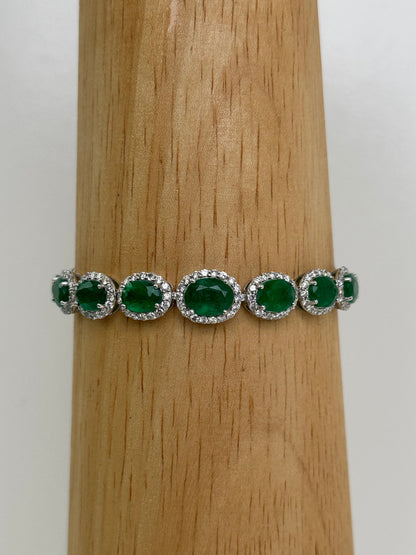 PL 15.56 ctw Oval Em 3.73 ctw Dia Bracelet, 7”