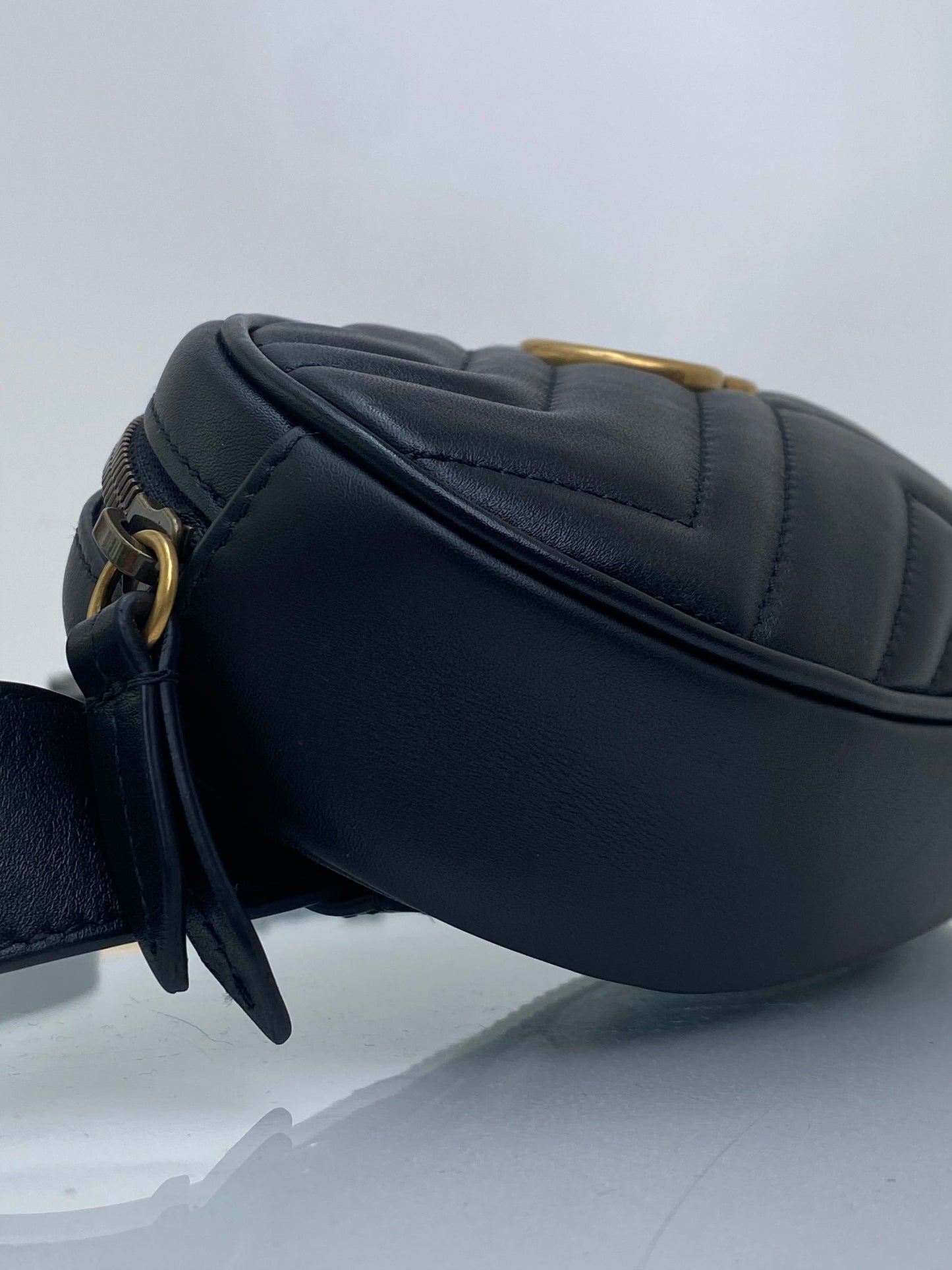 Gucci Black Marmont Belt Bag GHW, 95