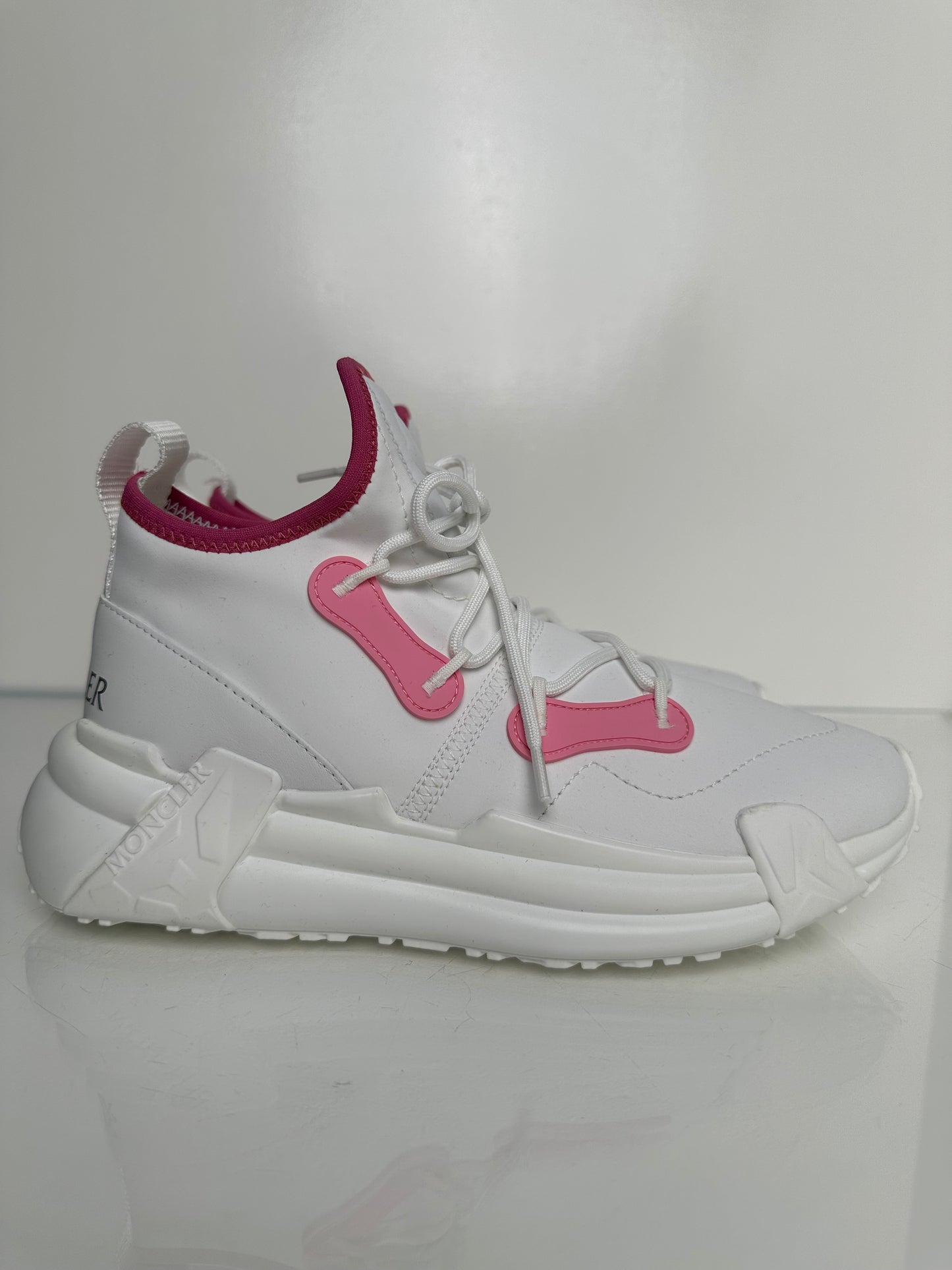 Moncler Lunarove Tri Pink & White Sneakers, 38.5