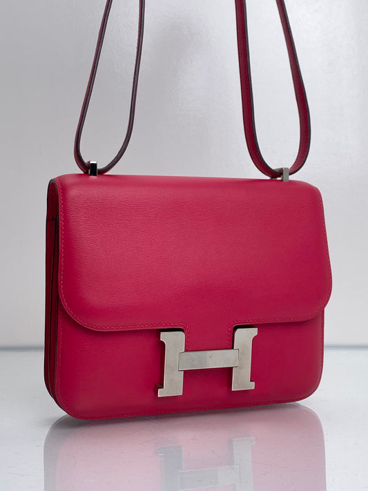 Hermes Constance 18 Rose Extreme SHW #C